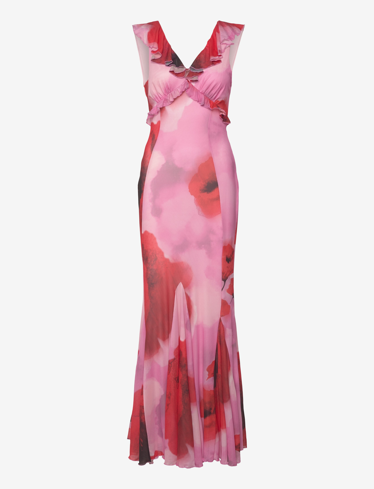 Bubbleroom - Mermaid Mesh Gown - aftenkjoler - pink/red - 1