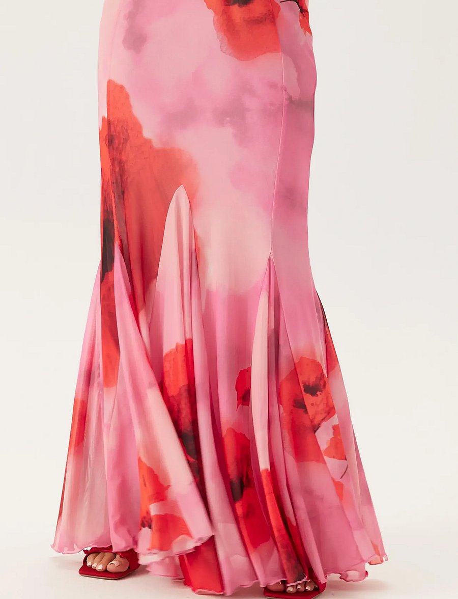 Bubbleroom - Mermaid Mesh Gown - abendkleider - pink/red - 4