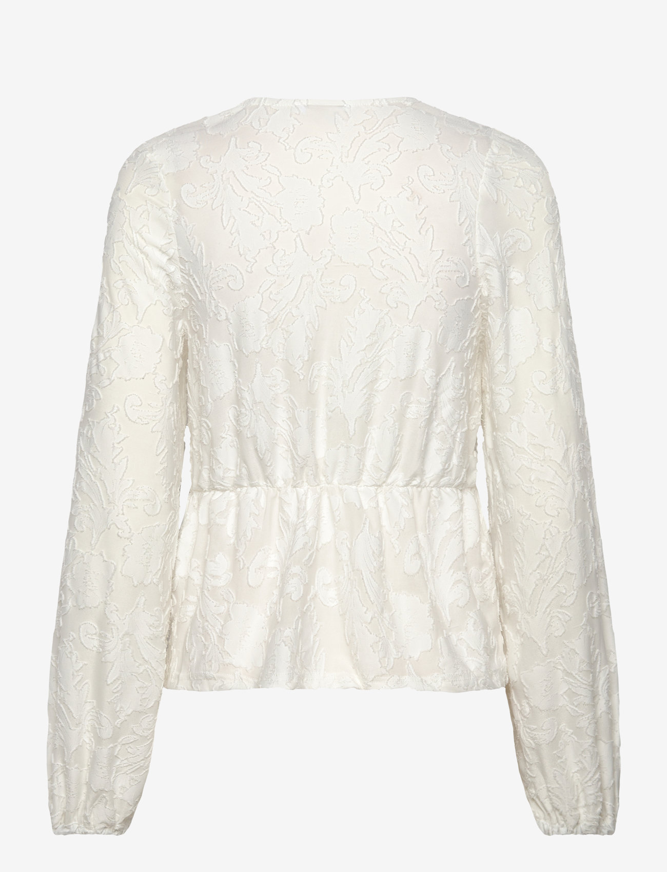 Bubbleroom - Structure Floral Top - efterårstøj - offwhite - 2