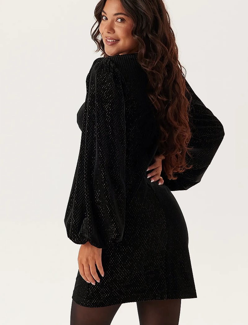 Bubbleroom - Embellished Bow Dress - cocktailklänningar - black/gold - 5