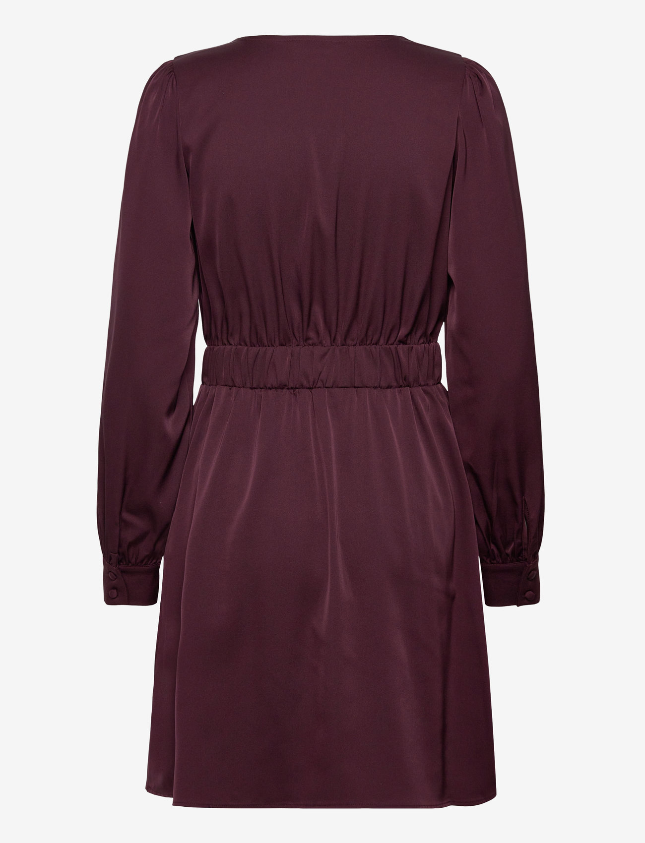 Bubbleroom - Wrap Satin Dress - wickelkleider - burgundy - 2
