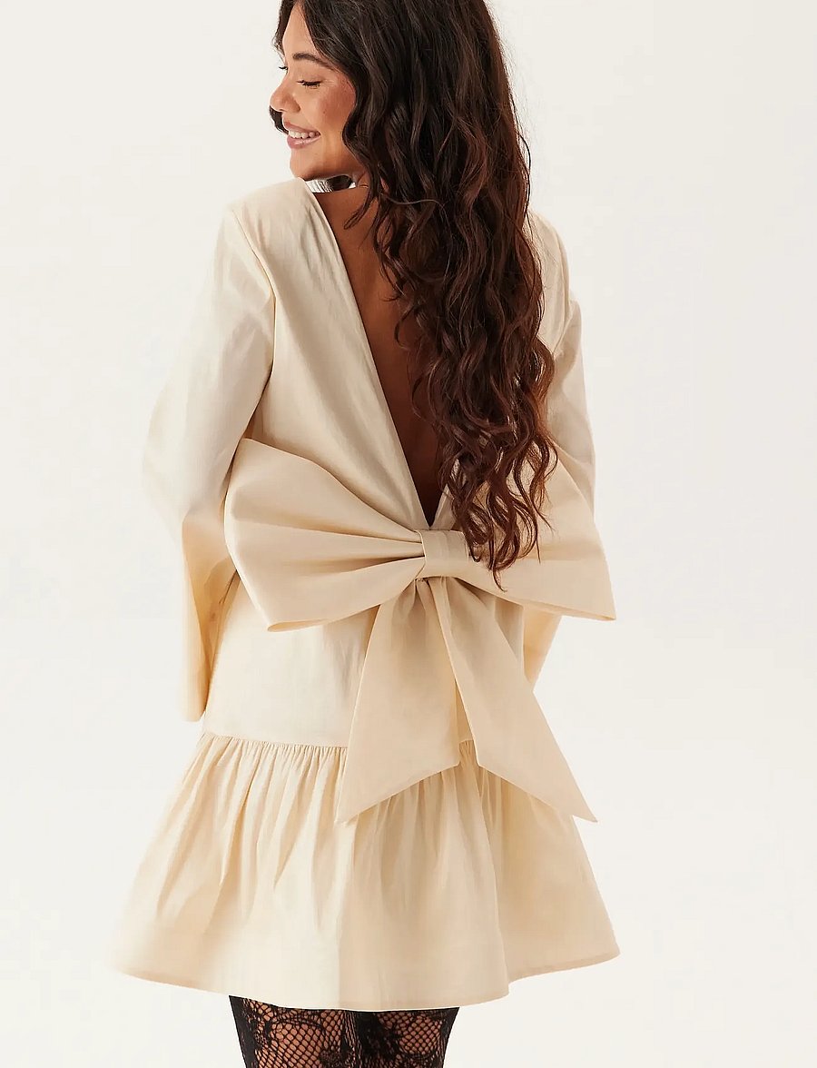 Bubbleroom - Bow Back Shift Dress - crÈme - 0