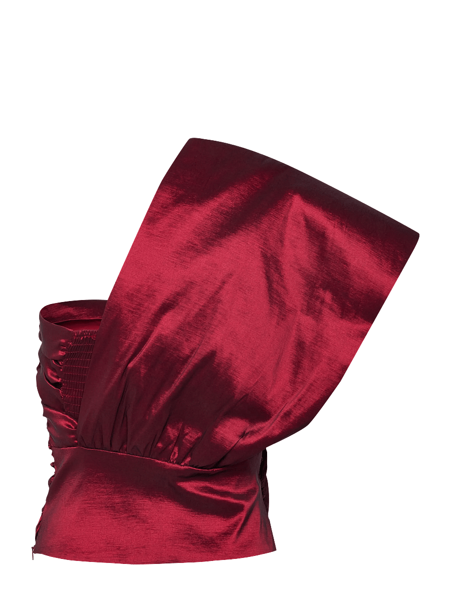 Bubbleroom - One Shoulder Bow Top - besondere anlässe - red - 2