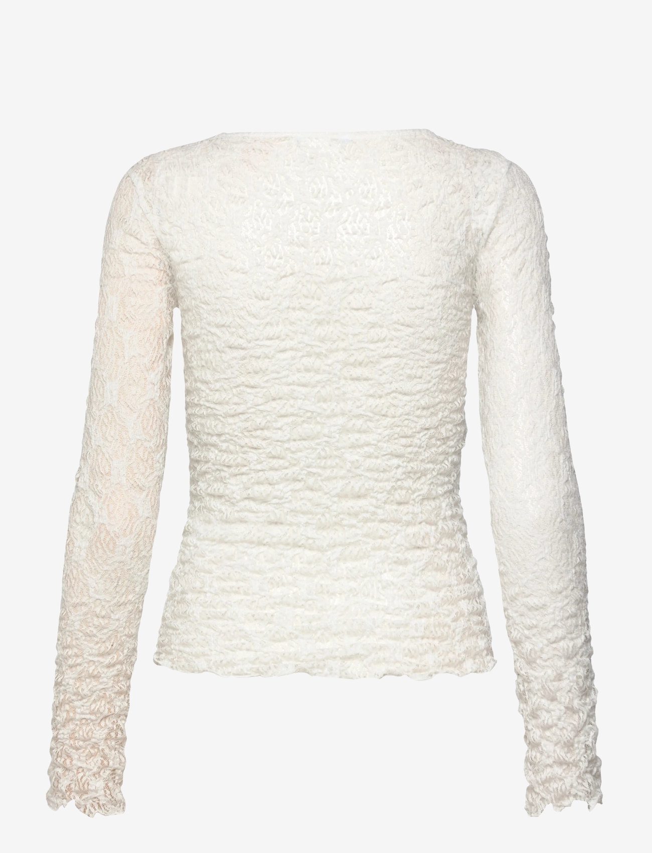 Bubbleroom - V-Neck Lace Top - langermede topper - offwhite - 2