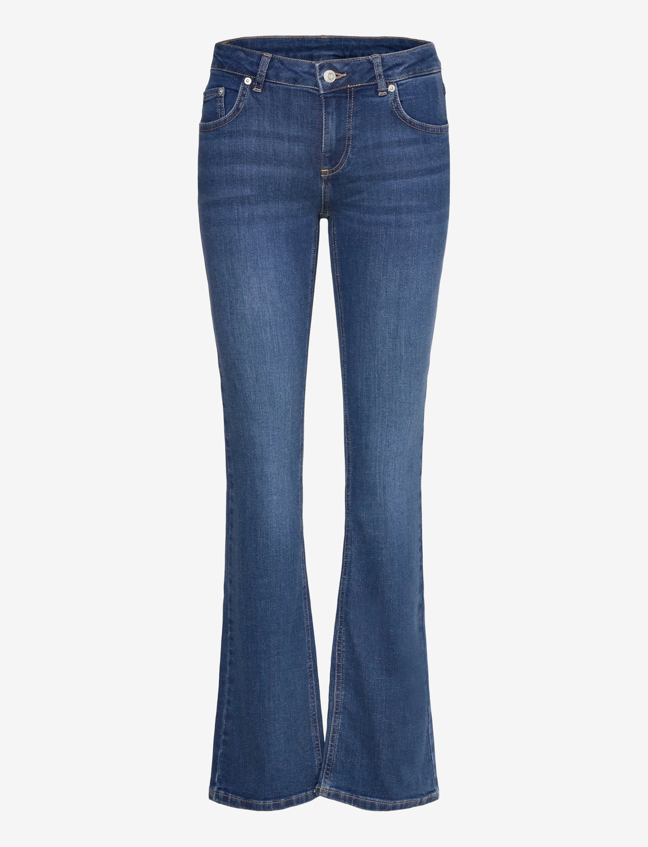 Bubbleroom - Low Embroidery Pocket Jeans - flared jeans - medium blue - 1