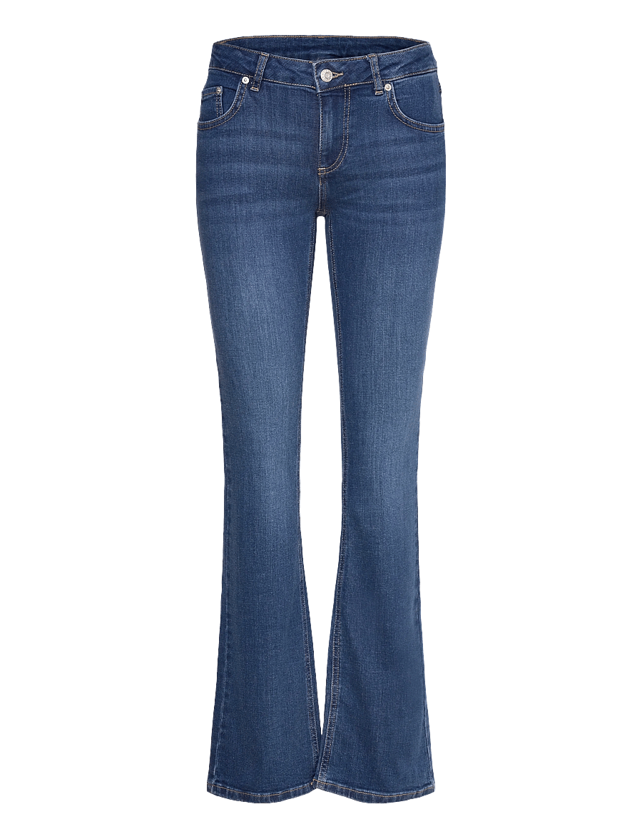 Bubbleroom - Low Embroidery Pocket Jeans - medium blue - 1