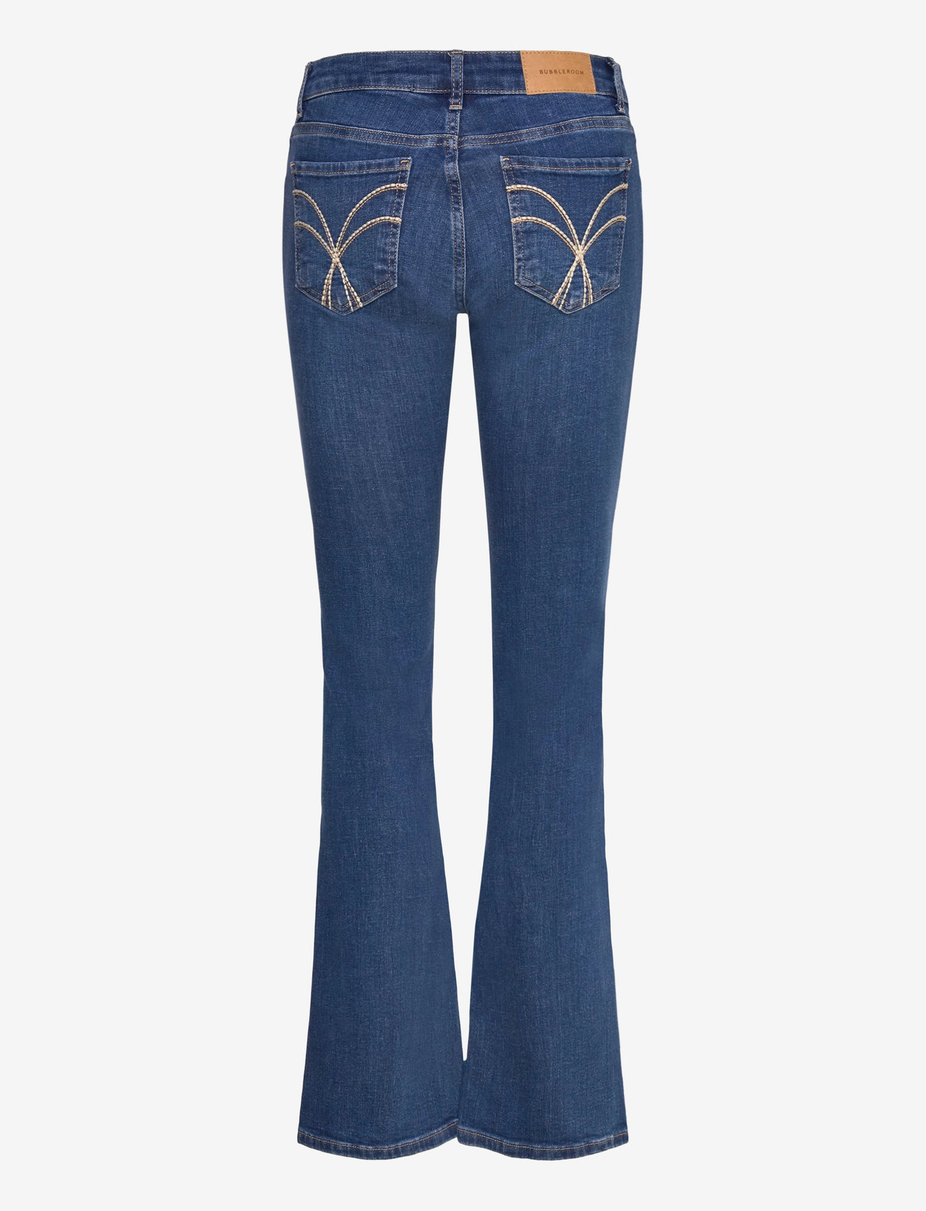 Bubbleroom - Low Embroidery Pocket Jeans - flared jeans - medium blue - 2