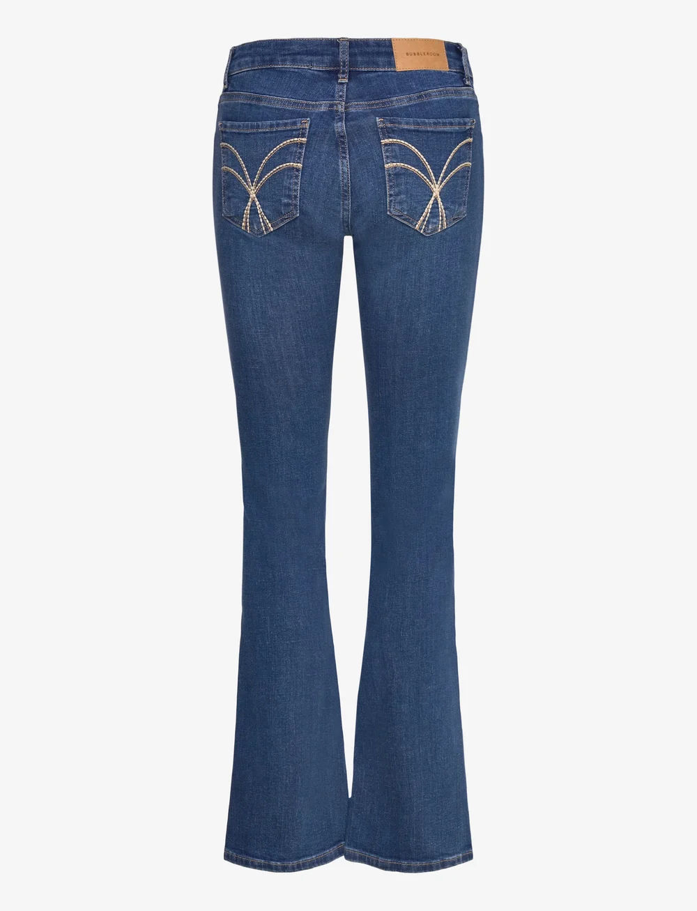 Bubbleroom - Low Embroidery Pocket Jeans - schlaghosen - medium blue - 2