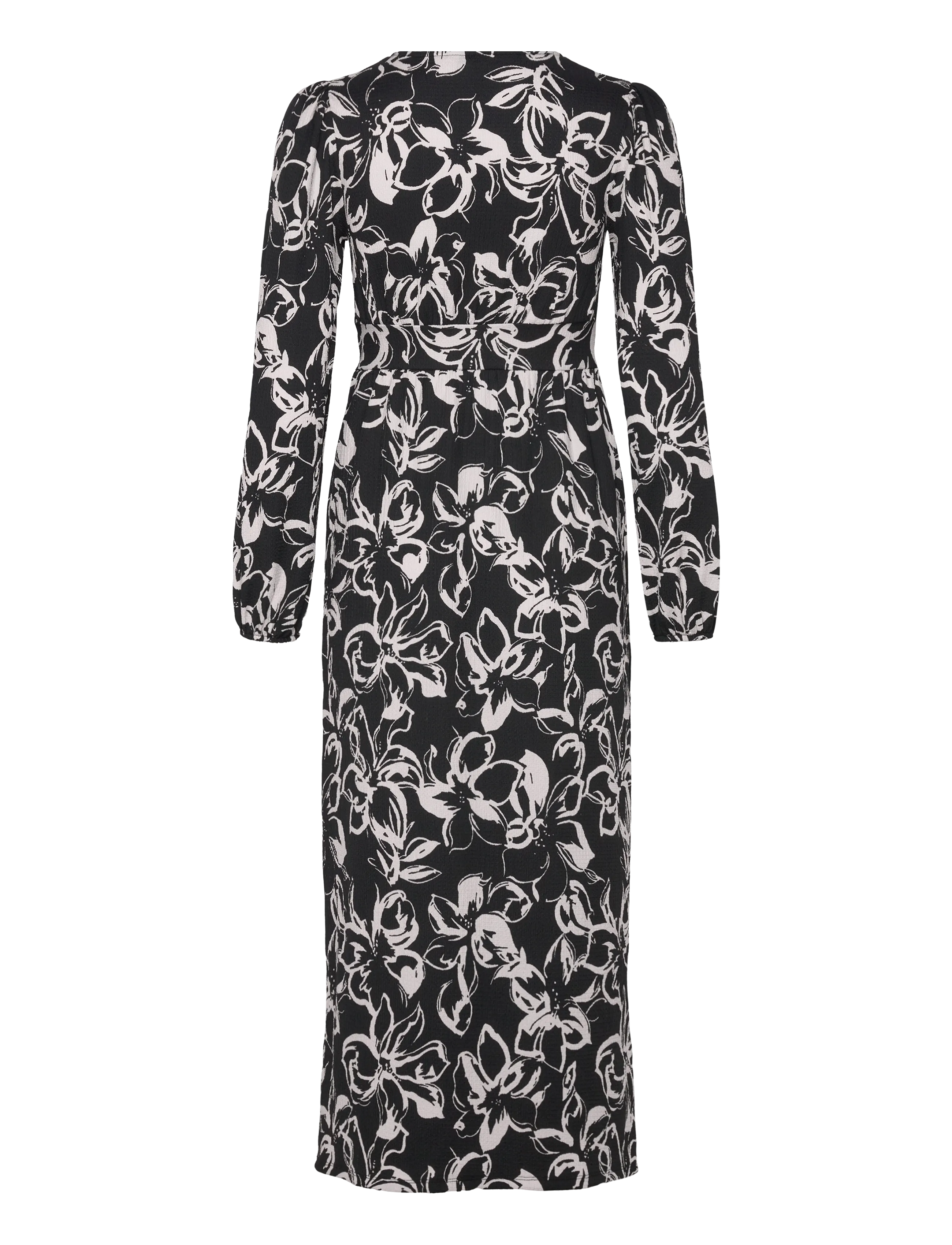 Bubbleroom - Structure Button Midi Dress - midi-kleider - black/floral - 2