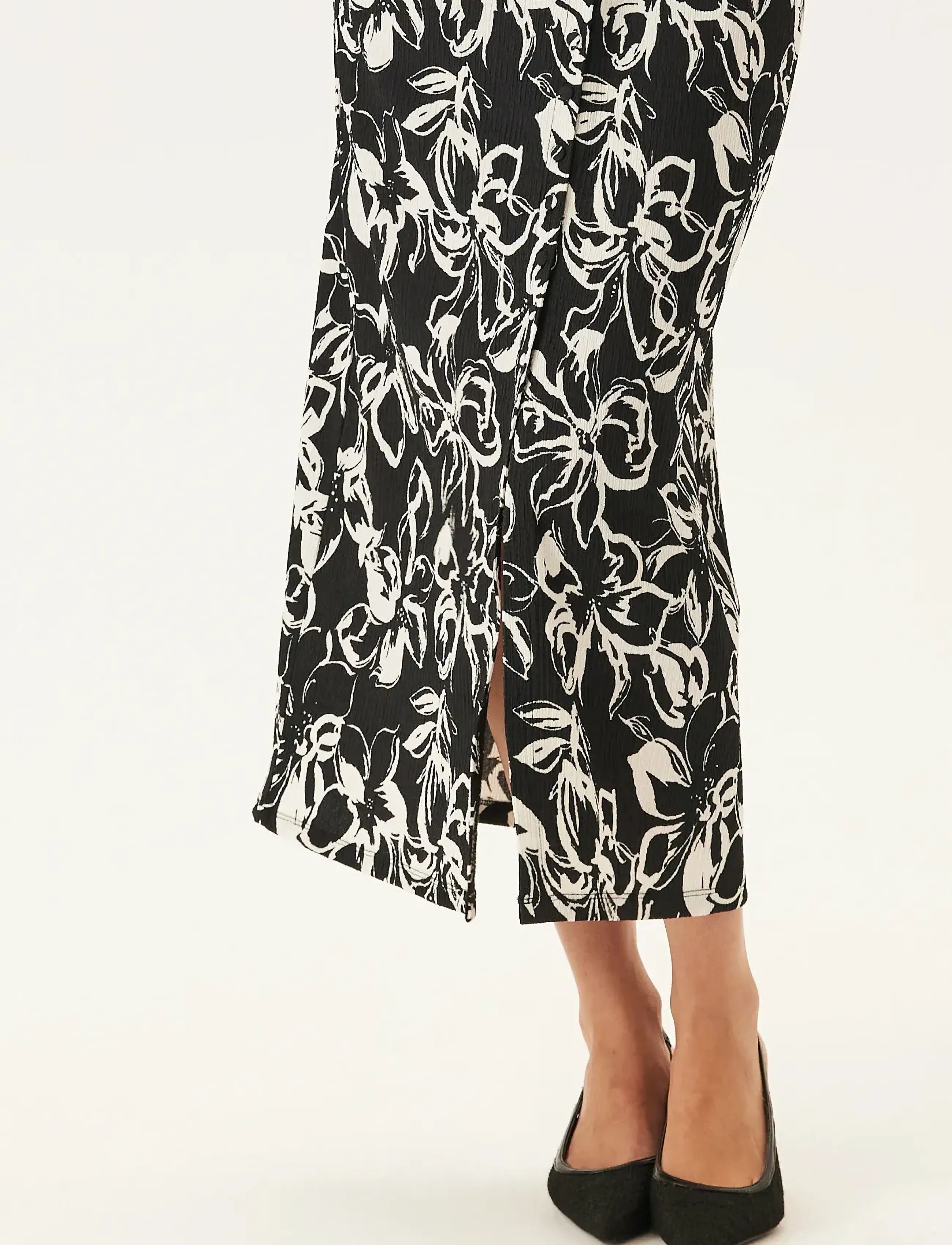 BUBBLEROOM Structure Button Midi Dress midiklänningar dam – bild 5