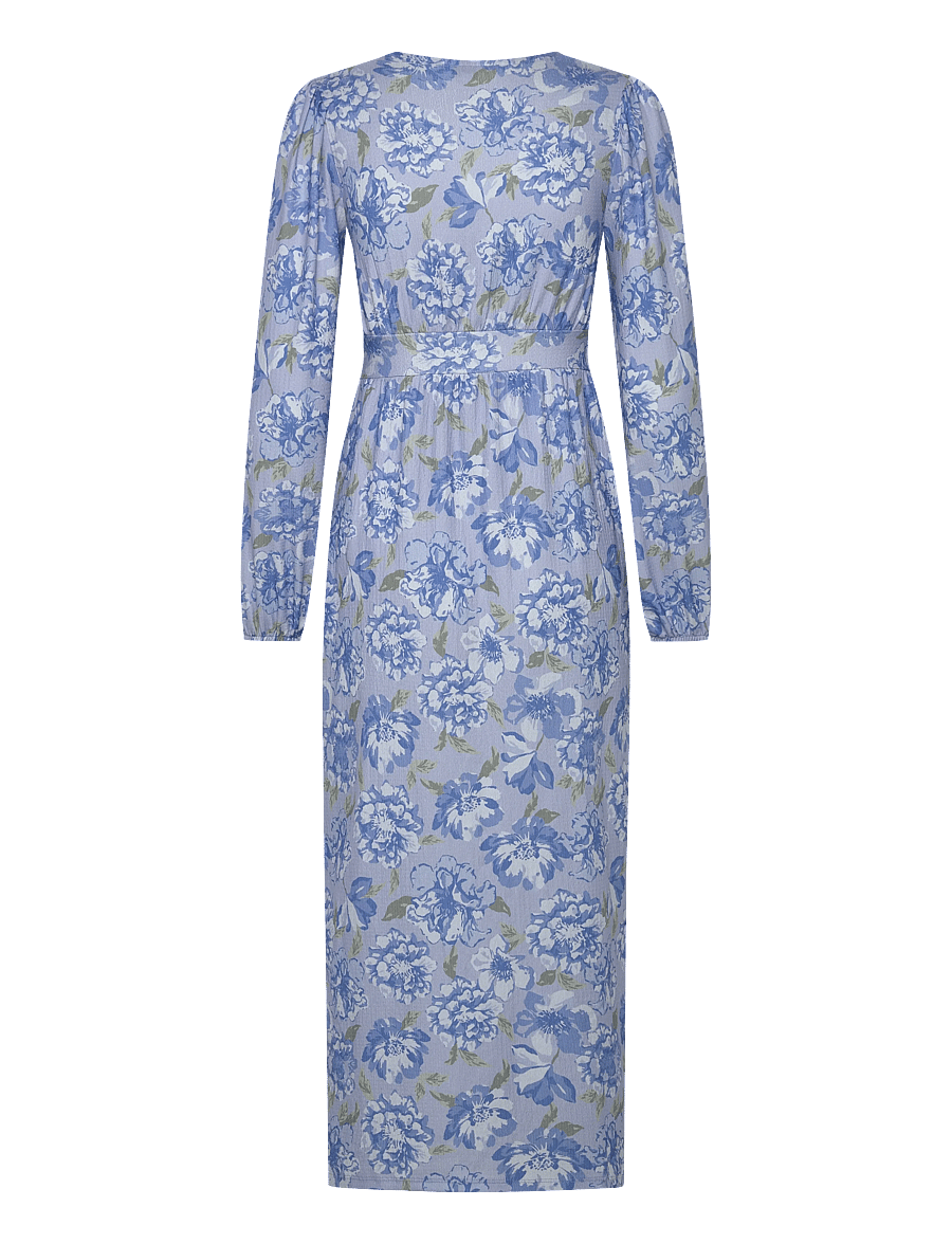 Bubbleroom - Structure Button Midi Dress - midikleider - blue/floral - 2