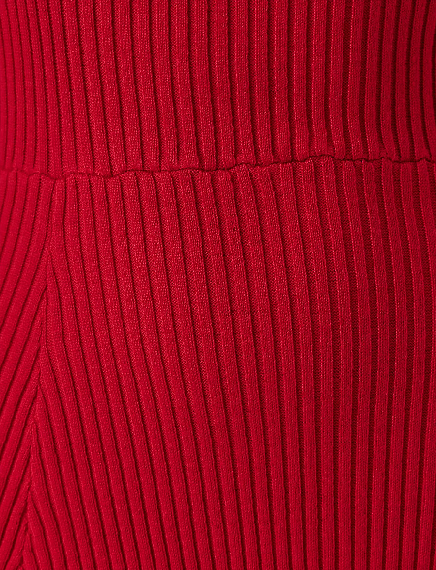 Bubbleroom - Knitted Short Skater Dress - red - 5