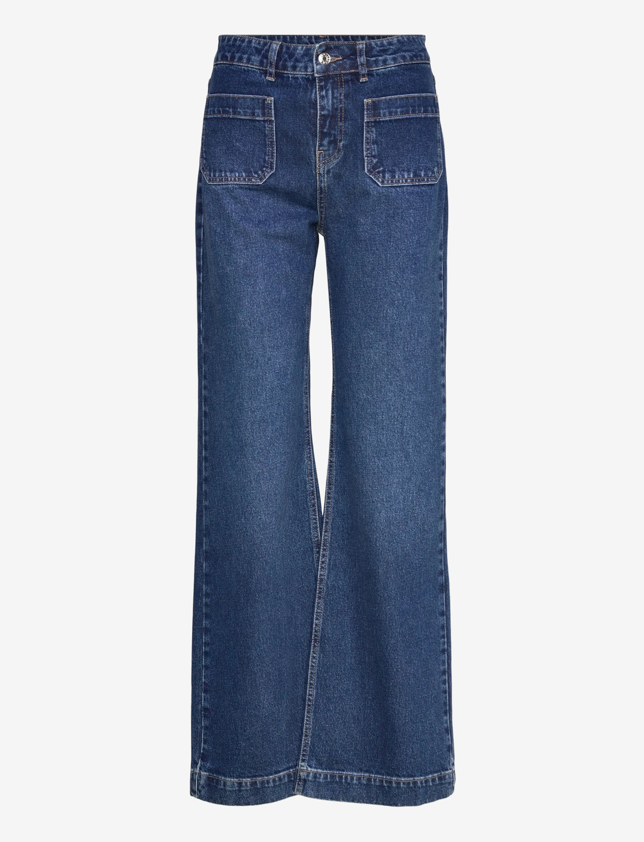 Bubbleroom - Front Pocket Jeans - brede jeans - dark blue - 1