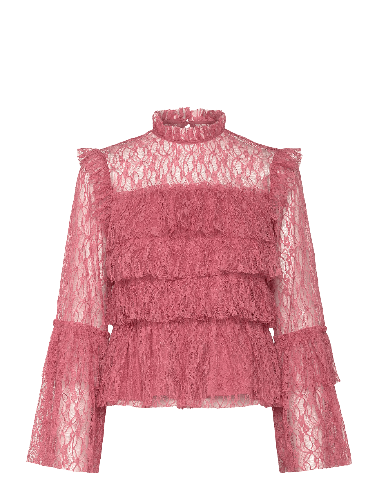 Bubbleroom - Frill Lace Blouse -