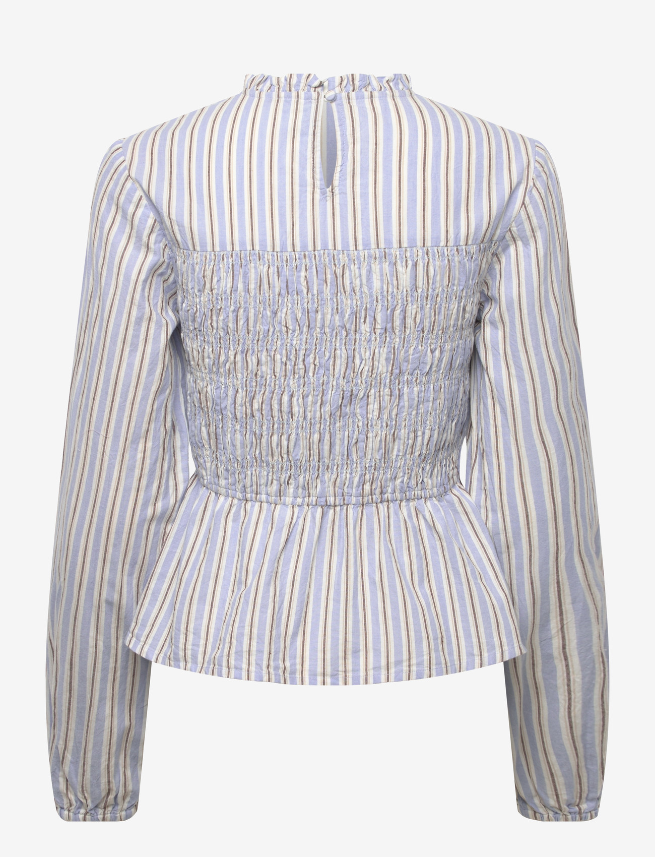 Bubbleroom - Smock Cotton Blouse - langærmede bluser - blue/striped - 2