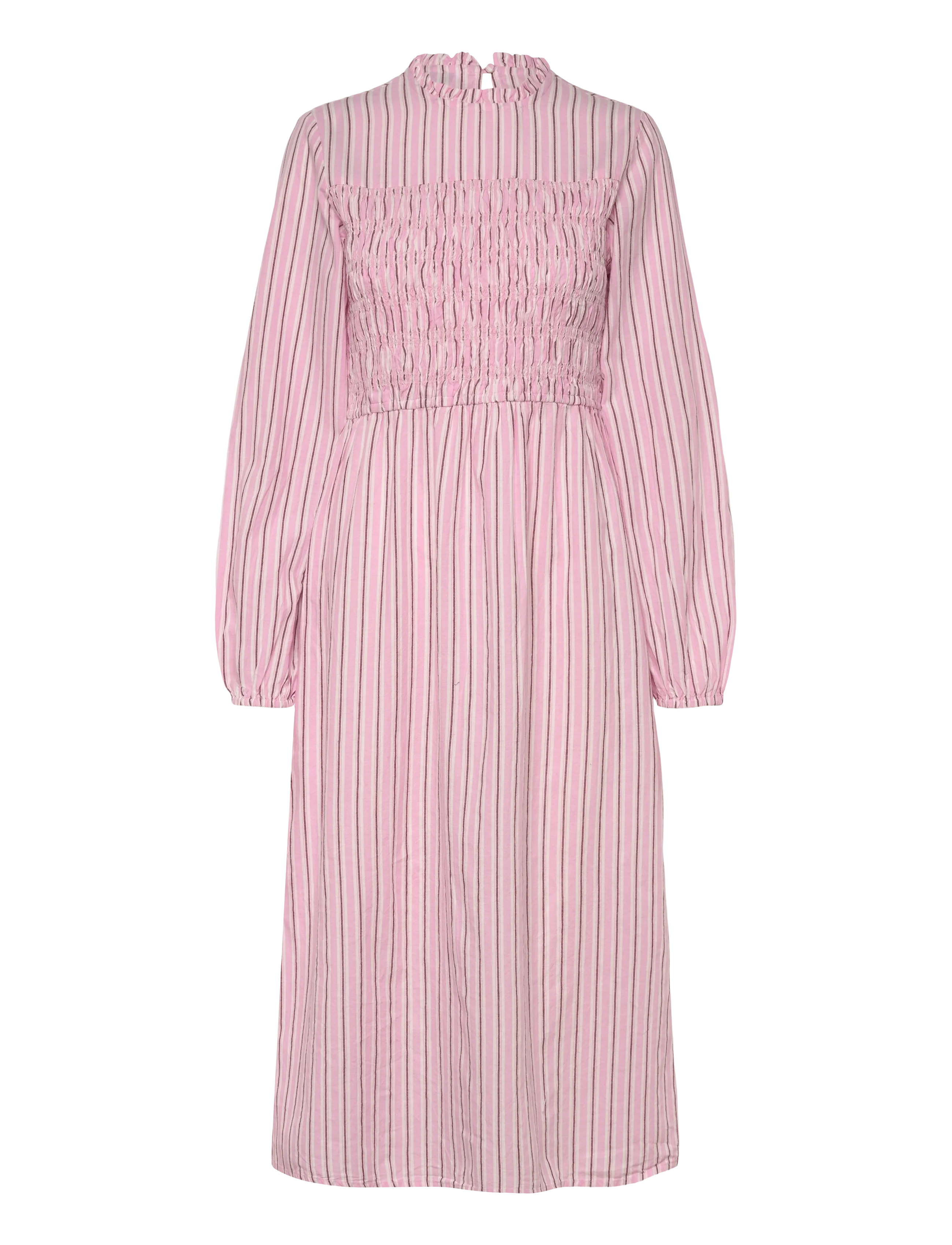 BUBBLEROOM Smock Baumwolle Kleid Pink - M - Damen