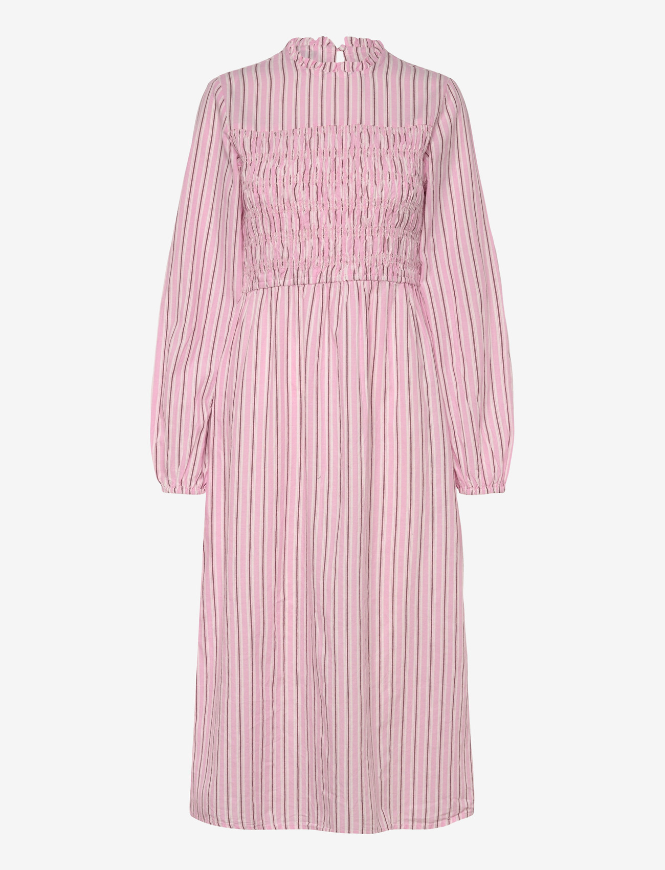 Bubbleroom - Smock Cotton Dress - maxi kjoler - light pink/striped - 1