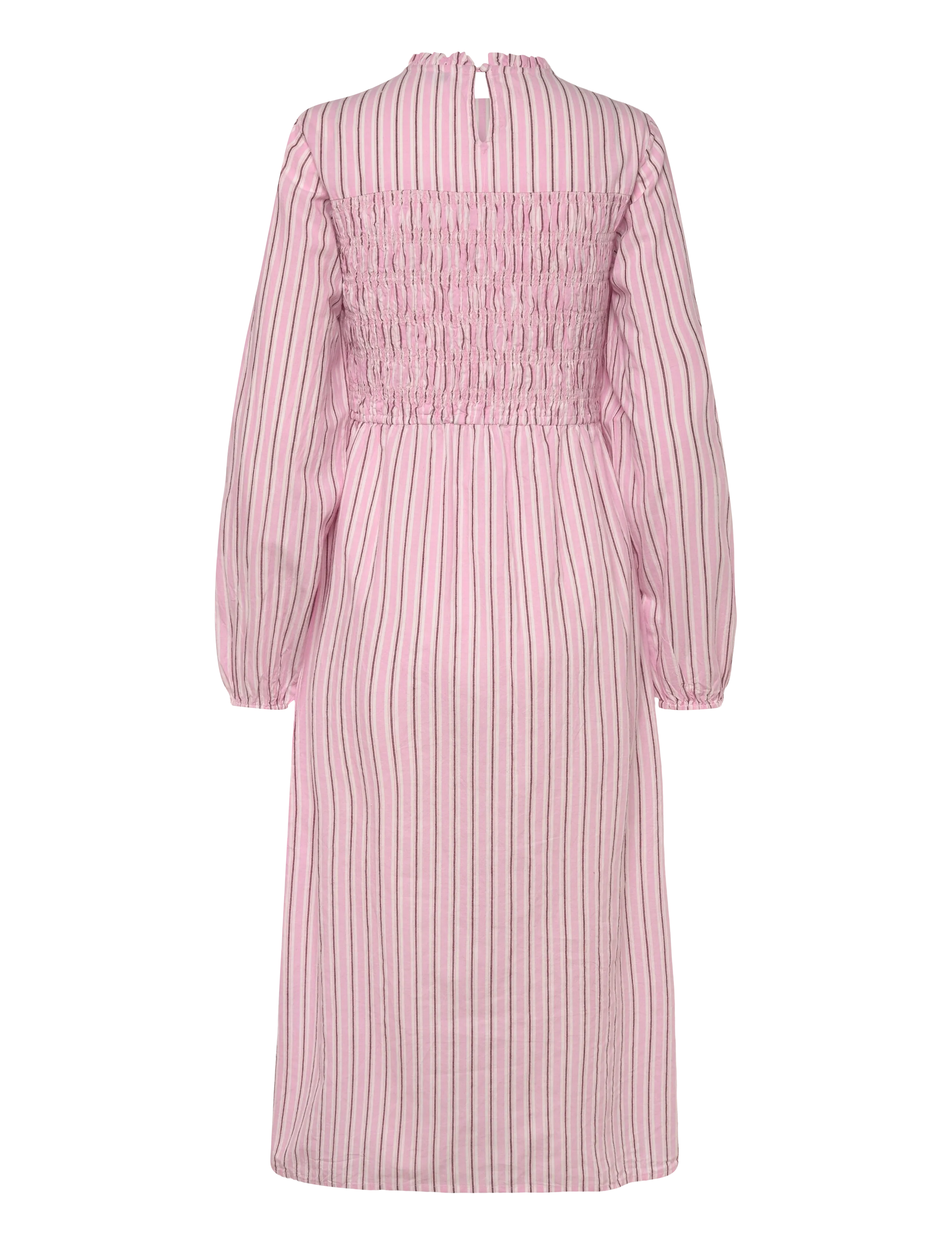 Bubbleroom - Smock Cotton Dress - maxi dresses - light pink/striped - 2