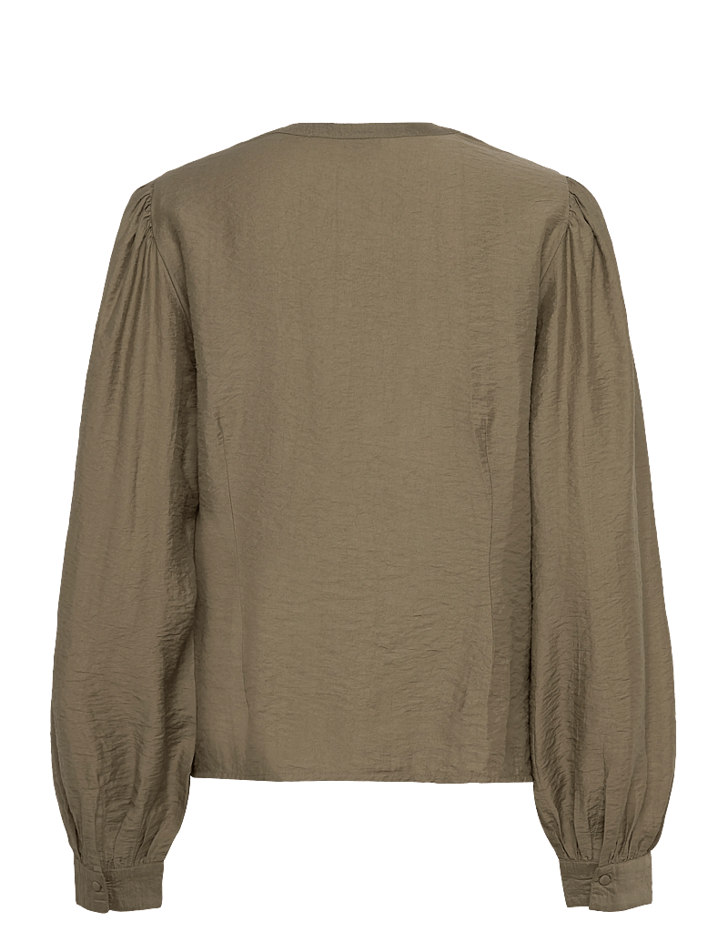 Bubbleroom - Smock Blouse - langärmlige blusen - khaki green - 2