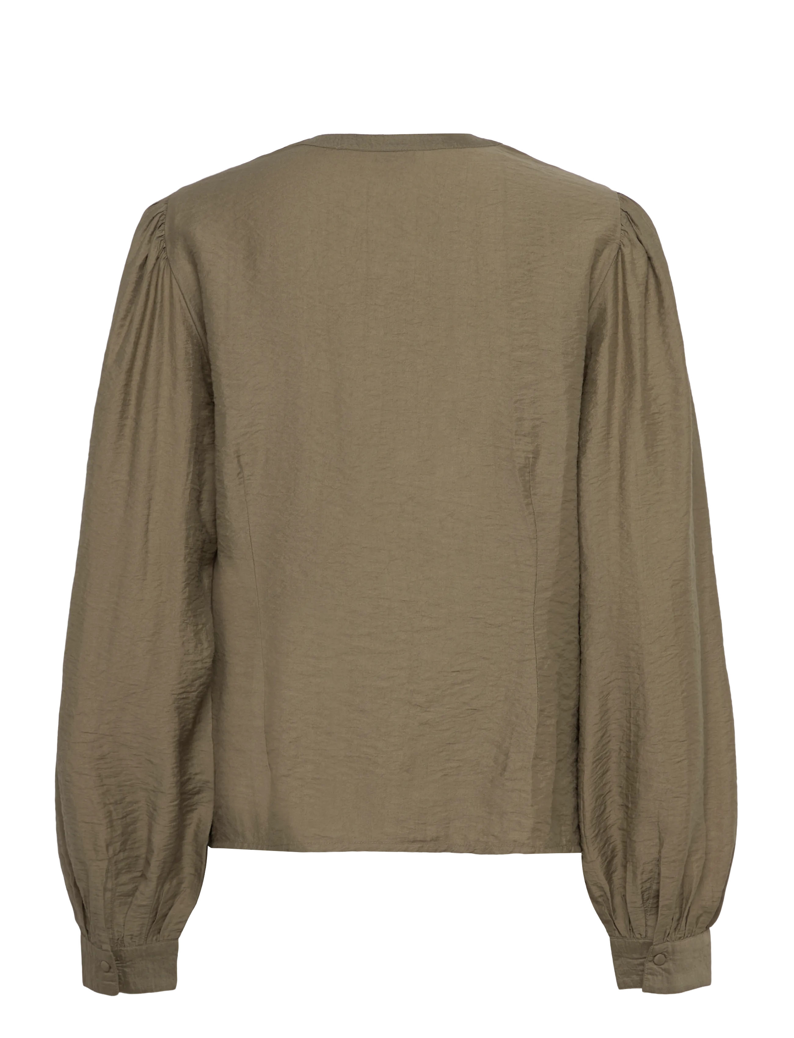 Bubbleroom - Smock Blouse - long sleeved blouses - khaki green - 2