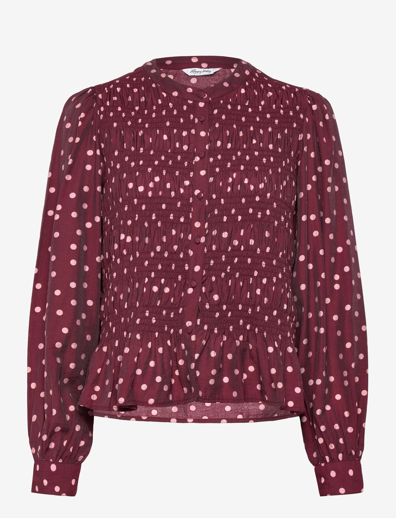 Bubbleroom - Smock Blouse - langærmede bluser - wine-red/patterned - 1