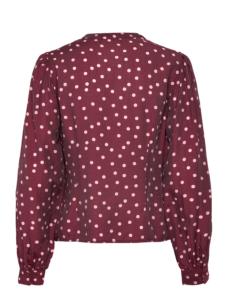 Bubbleroom - Smock Blouse - langærmede bluser - wine-red/patterned - 2