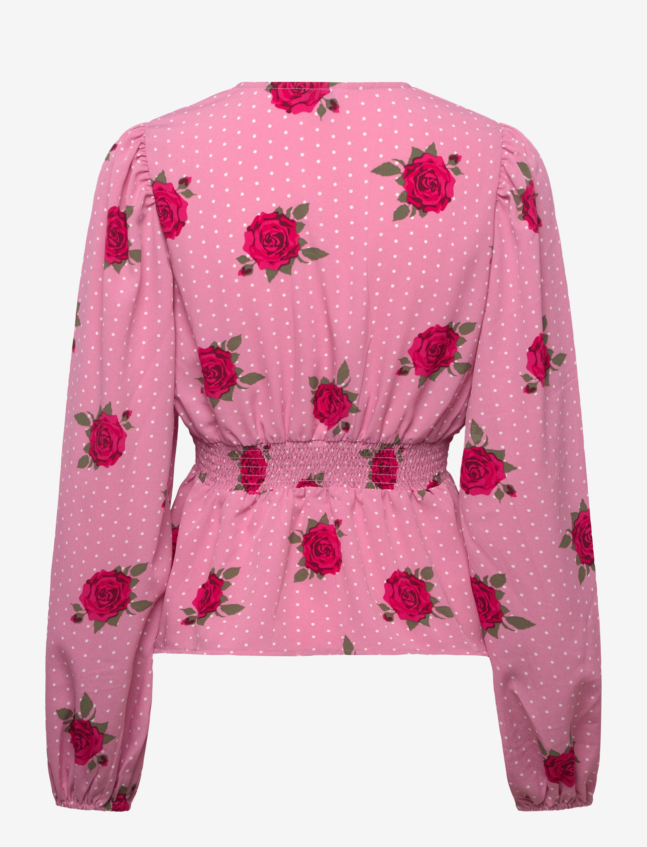 Bubbleroom - V-neck Smock Blouse - pikkade varrukatega pluusid - pink/patterned - 2
