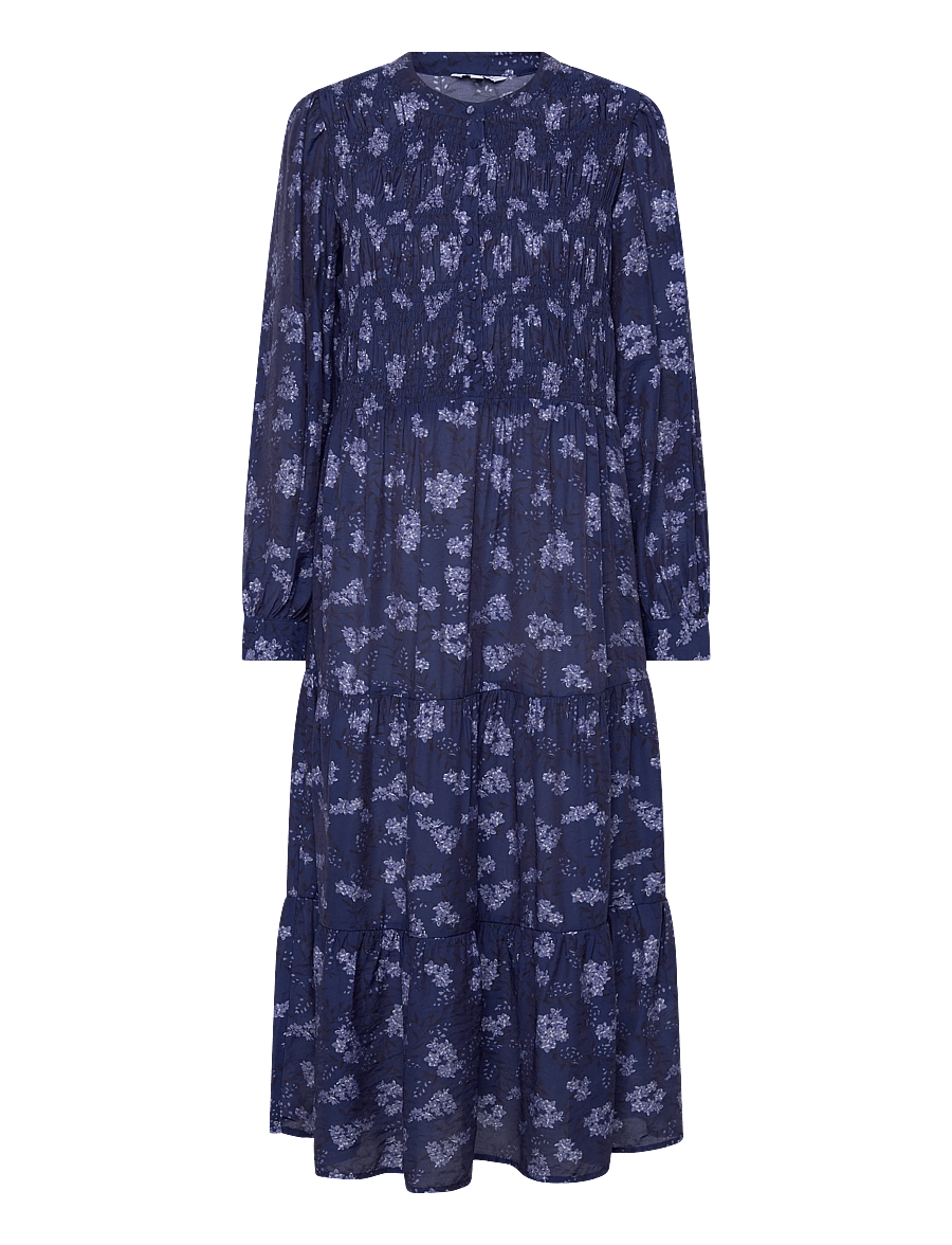 Bubbleroom - Smock Midi Dress - sommerkleider - blue/floral - 1