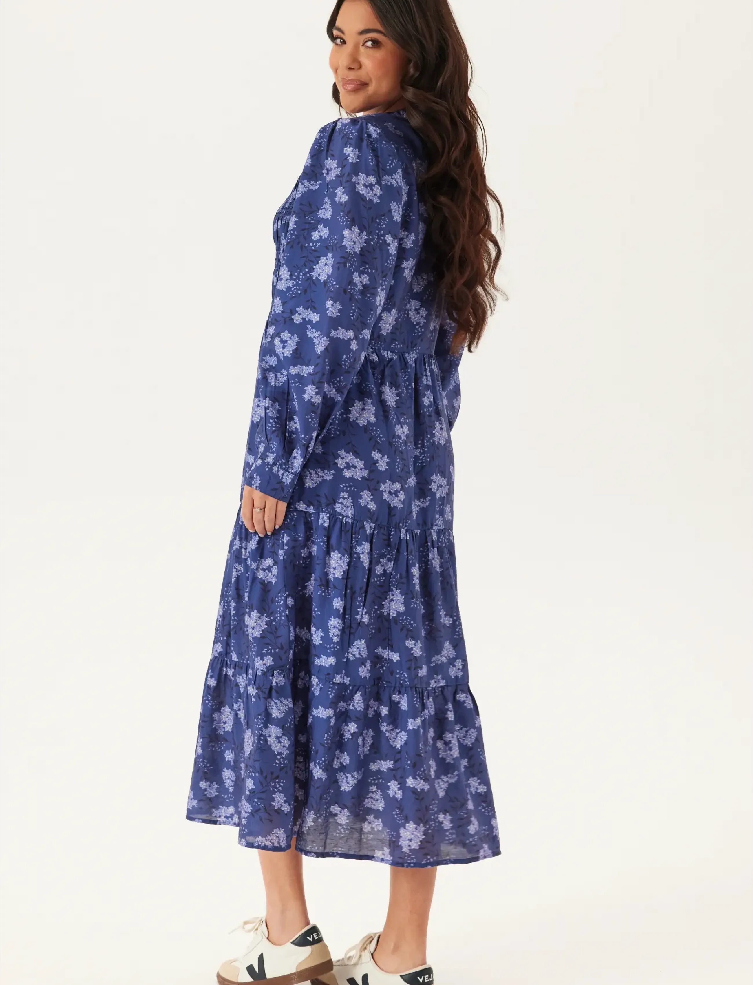 Bubbleroom - Smock Midi Dress - sommerkleider - blue/floral - 4