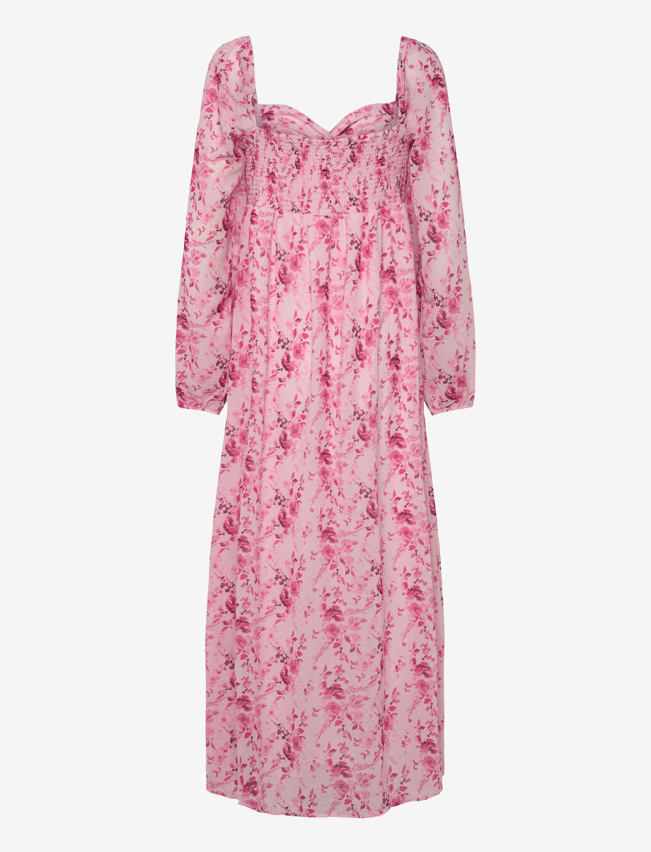 Bubbleroom - Twist Detail Maxi Dress - maksimekot - pink/floral - 2