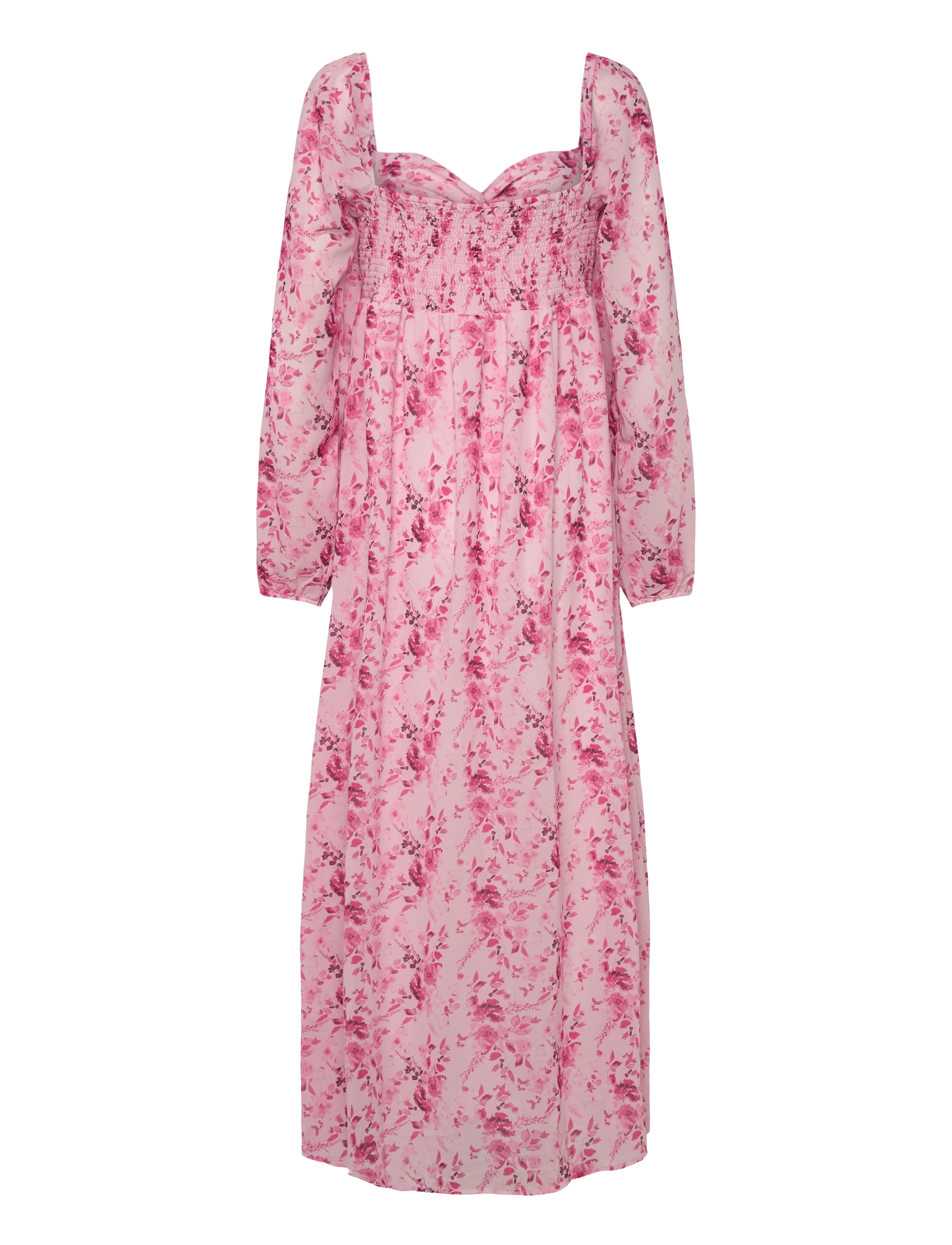 Bubbleroom - Twist Detail Maxi Dress - pink/floral - 2