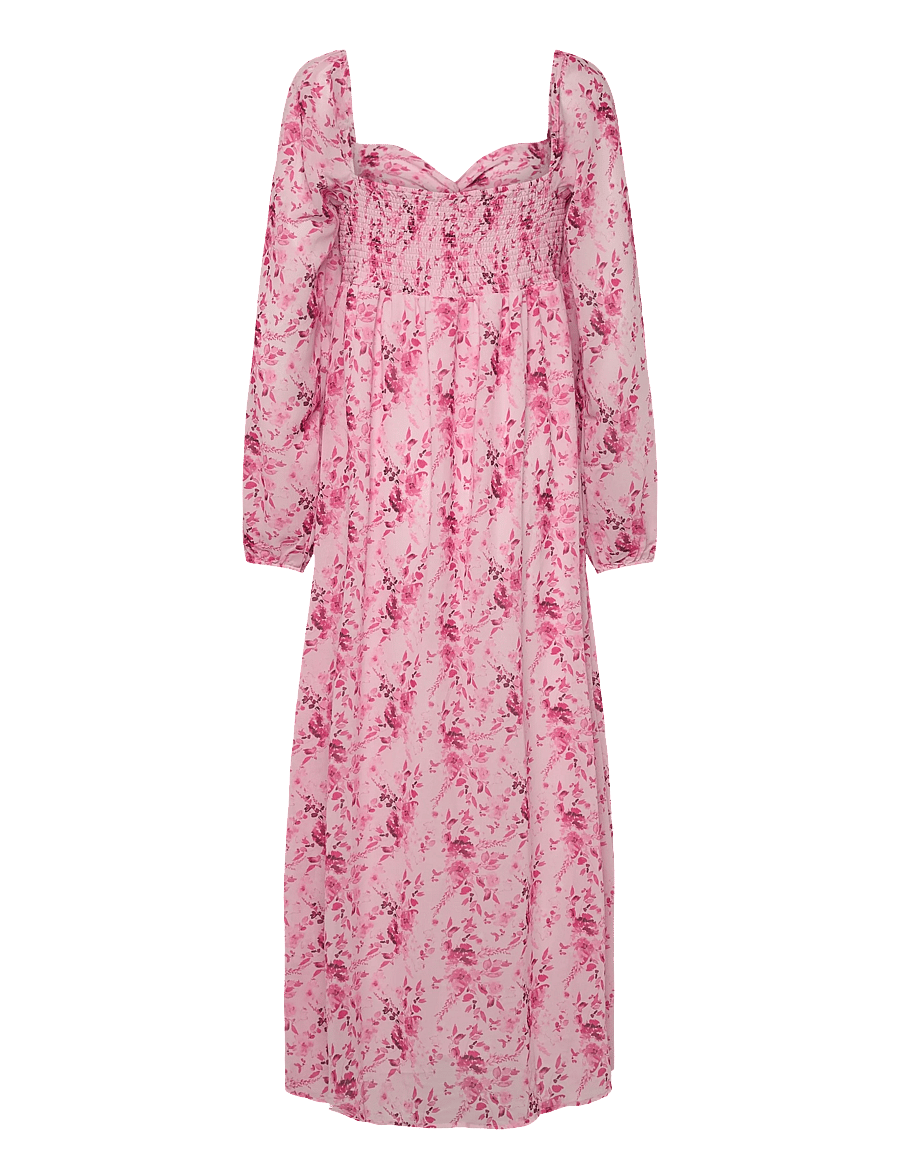 Bubbleroom - Twist Detail Maxi Dress - maxikleider - pink/floral - 2