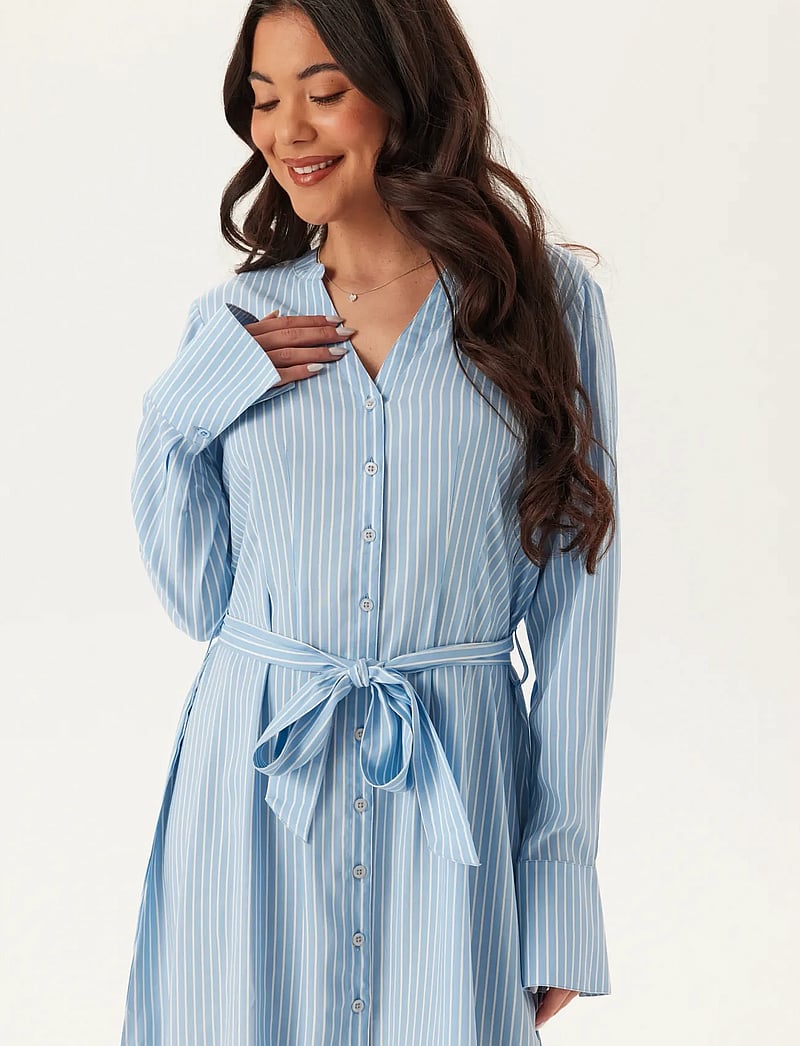 Bubbleroom - Shirt Dress - maxi kjoler - blue/striped - 4