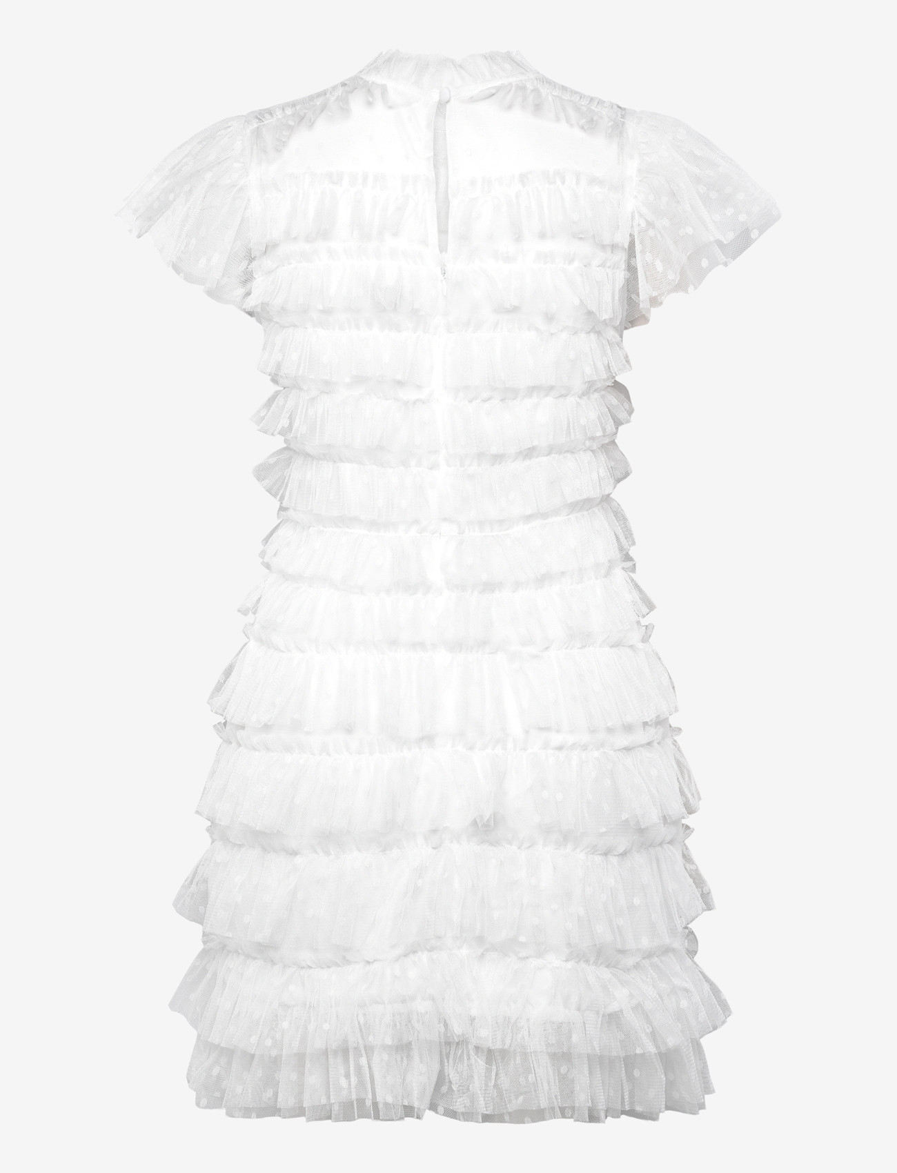 Bubbleroom - High Neck Tulle Frill Dress - festklänningar - white - 2