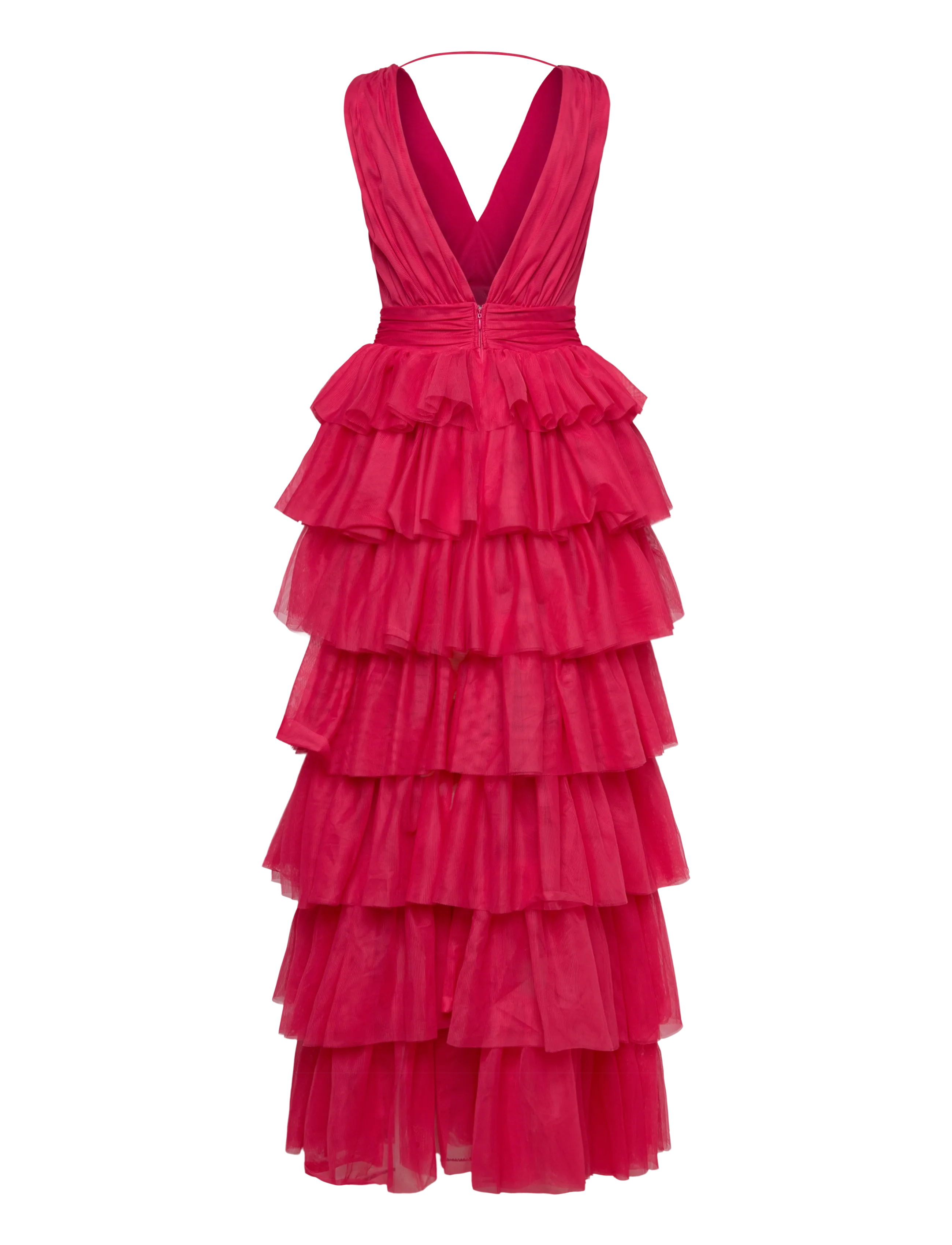 Bubbleroom - Tulle Frill Gown - fuchsia - 2