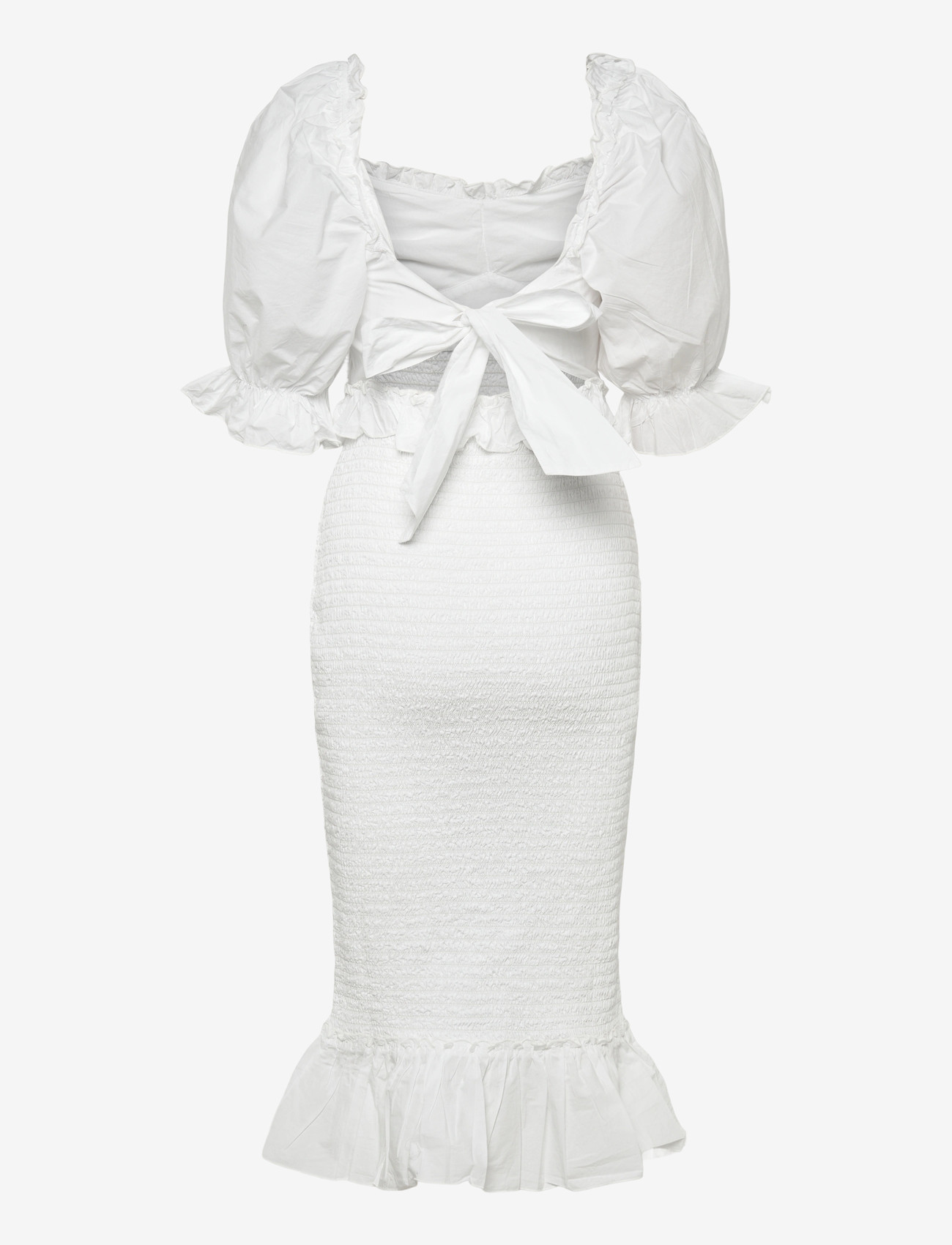 Bubbleroom - Bustier Smock Ankle Dress - confirmation - white - 2