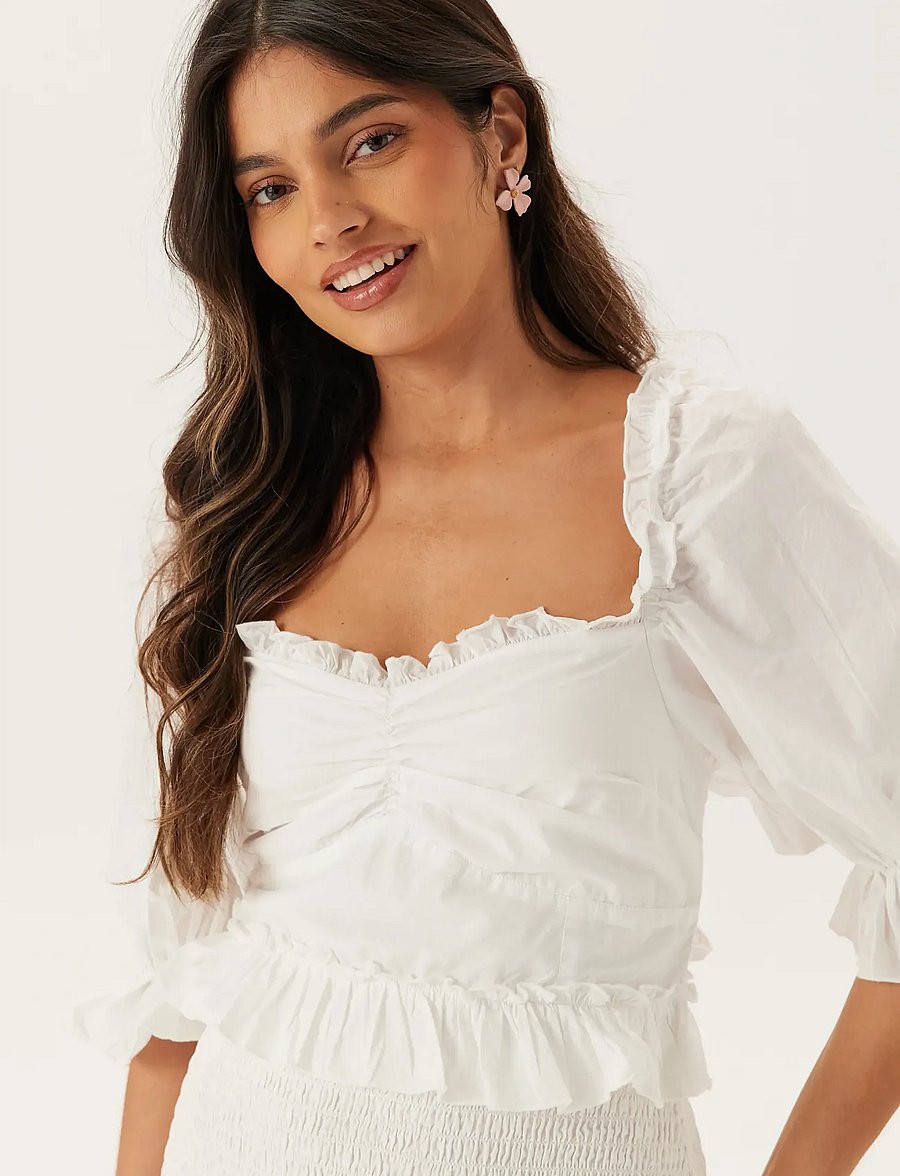 Bubbleroom - Bustier Smock Ankle Dress - konfirmation - white - 3