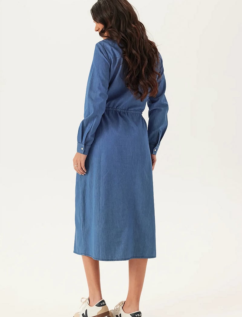 Bubbleroom - Denim Shirt Dress - skjortklänningar - light blue - 5