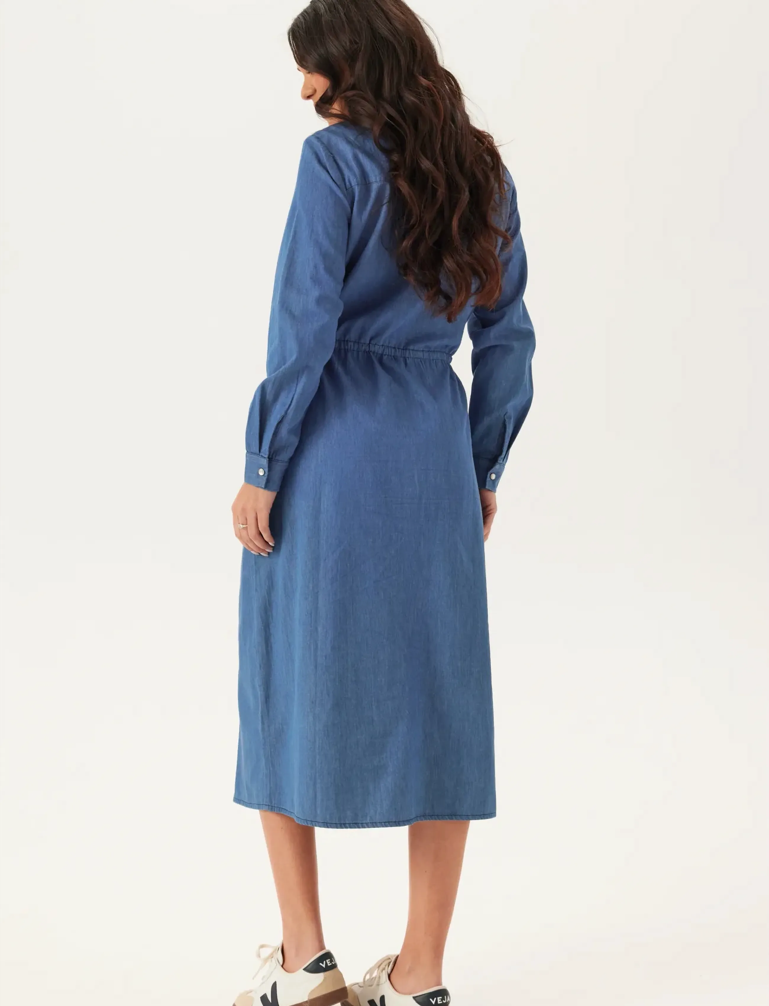 Bubbleroom - Denim Shirt Dress - skjortekjoler - light blue - 5