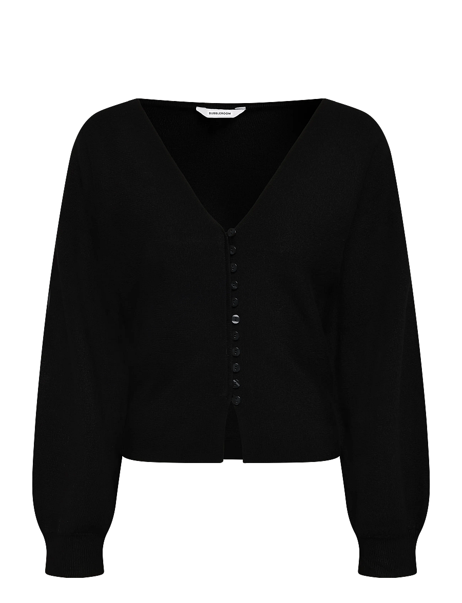Bubbleroom - Knitted Cardigan - kardiganid - black - 1