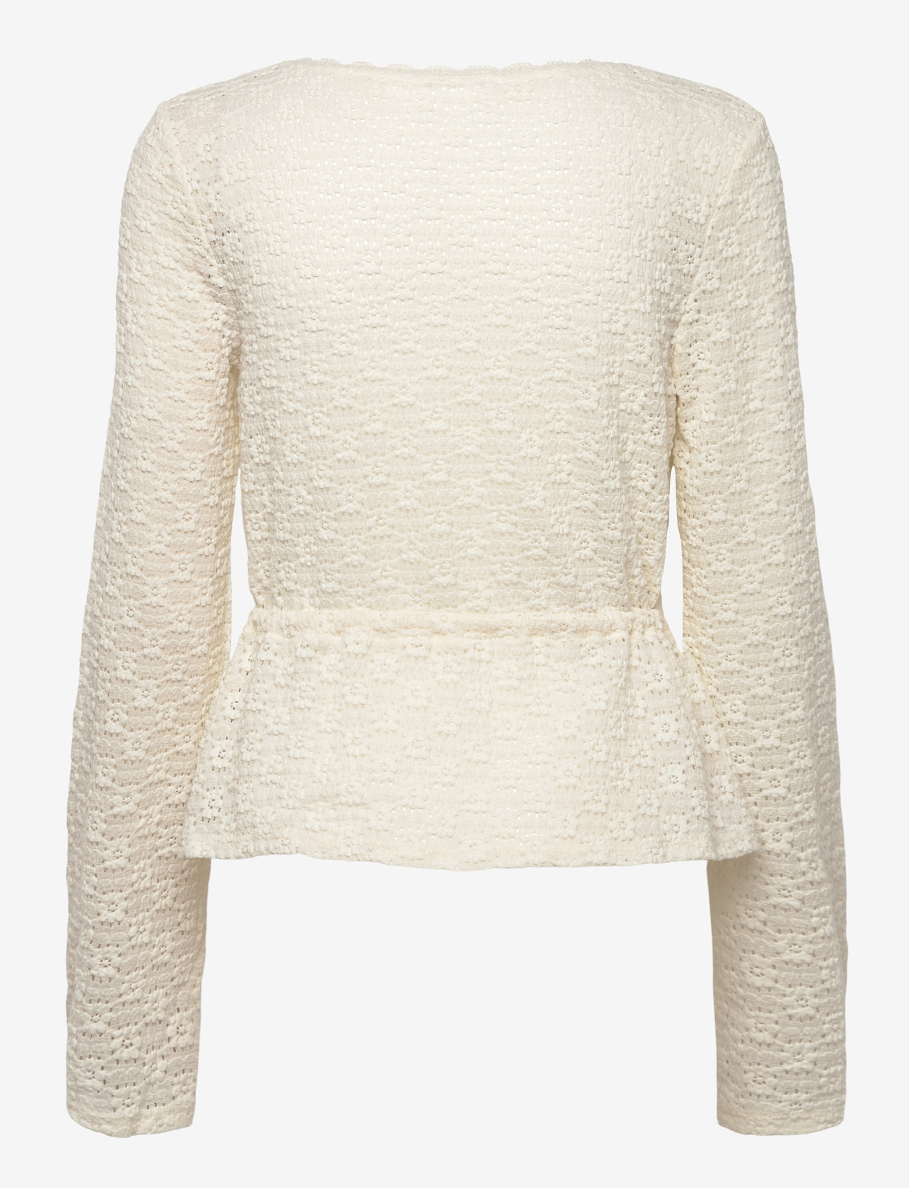 Bubbleroom - Peplum Lace Cardigan - cardigans - offwhite - 2