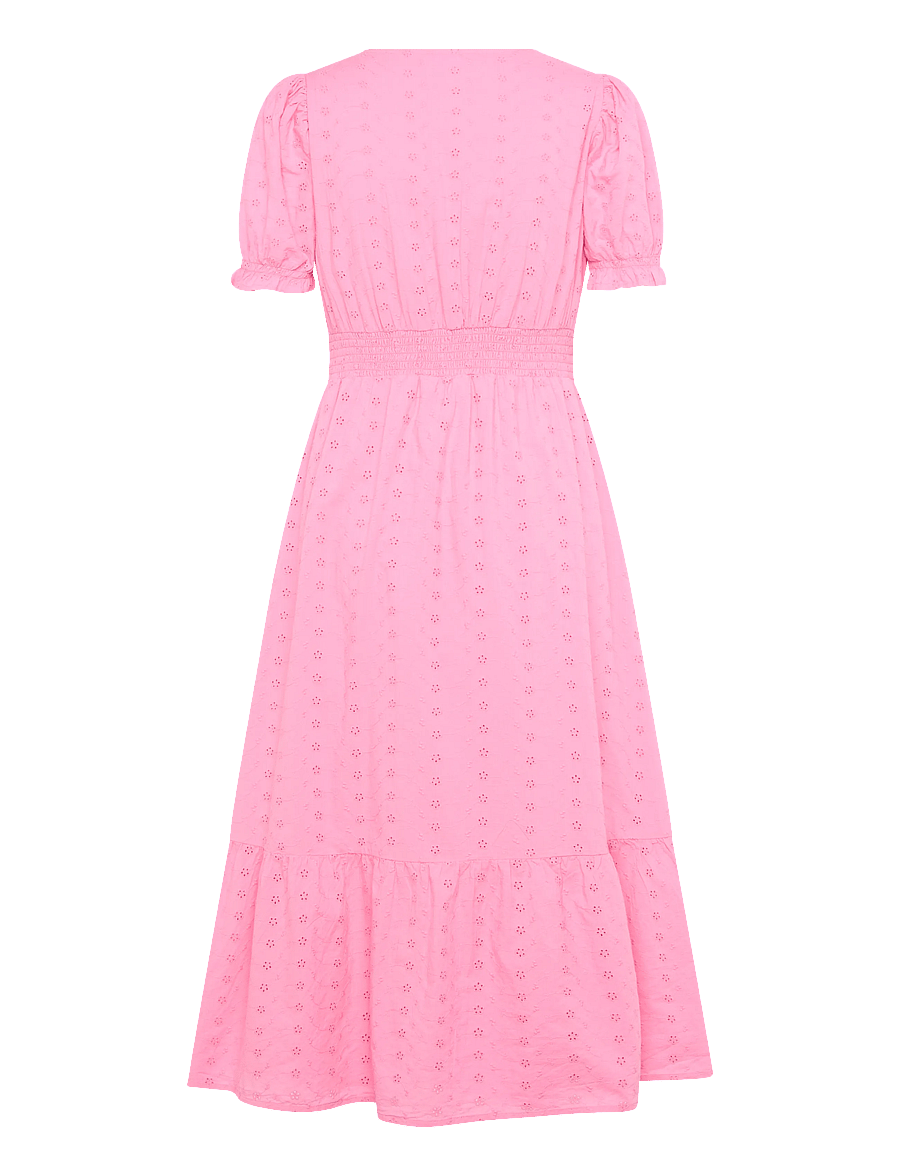 Bubbleroom - Broderie Anglaise Dress - vasarinės suknelės - pink - 2