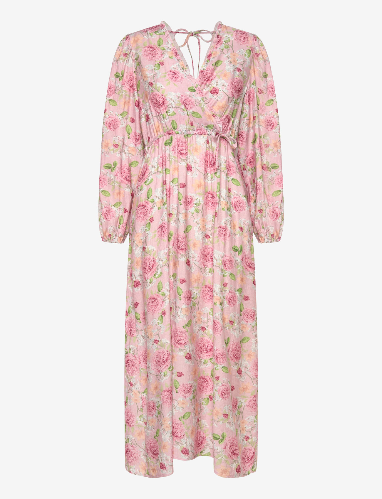 Bubbleroom - Flowy Maxi Dress - sommarklänningar - pink/floral - 0