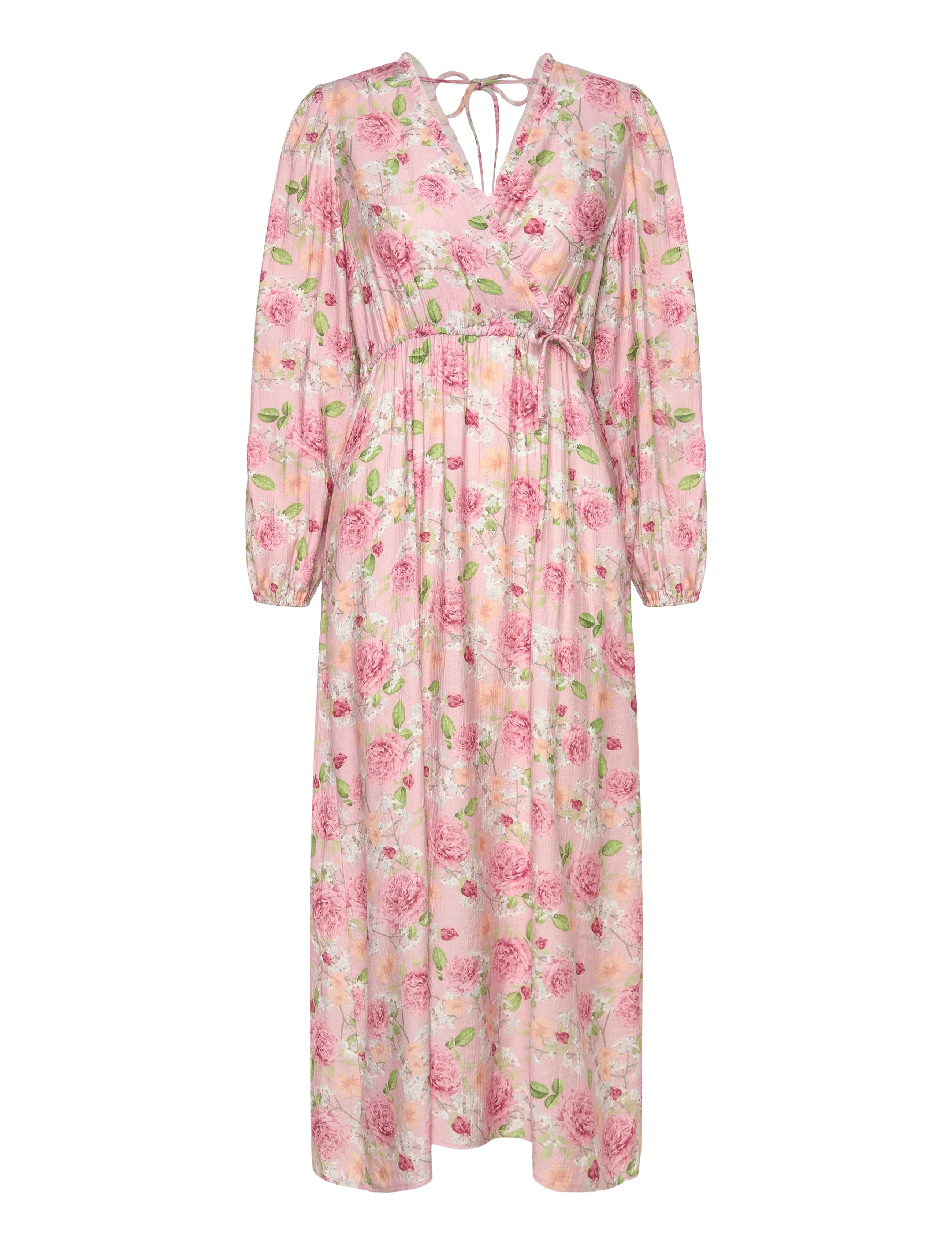 Bubbleroom Flowy Maxi Dress - Nouveautes - PINK/FLORAL / pink/rose