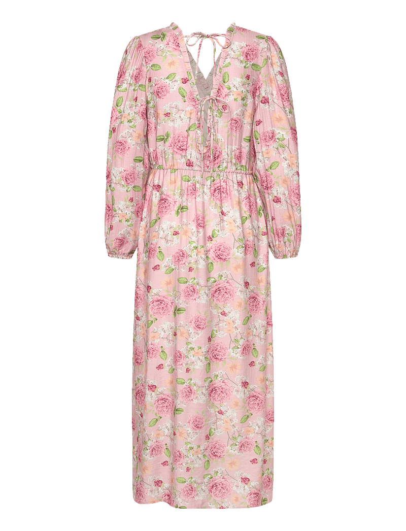Bubbleroom - Flowy Maxi Dress - sommarklänningar - pink/floral - 1