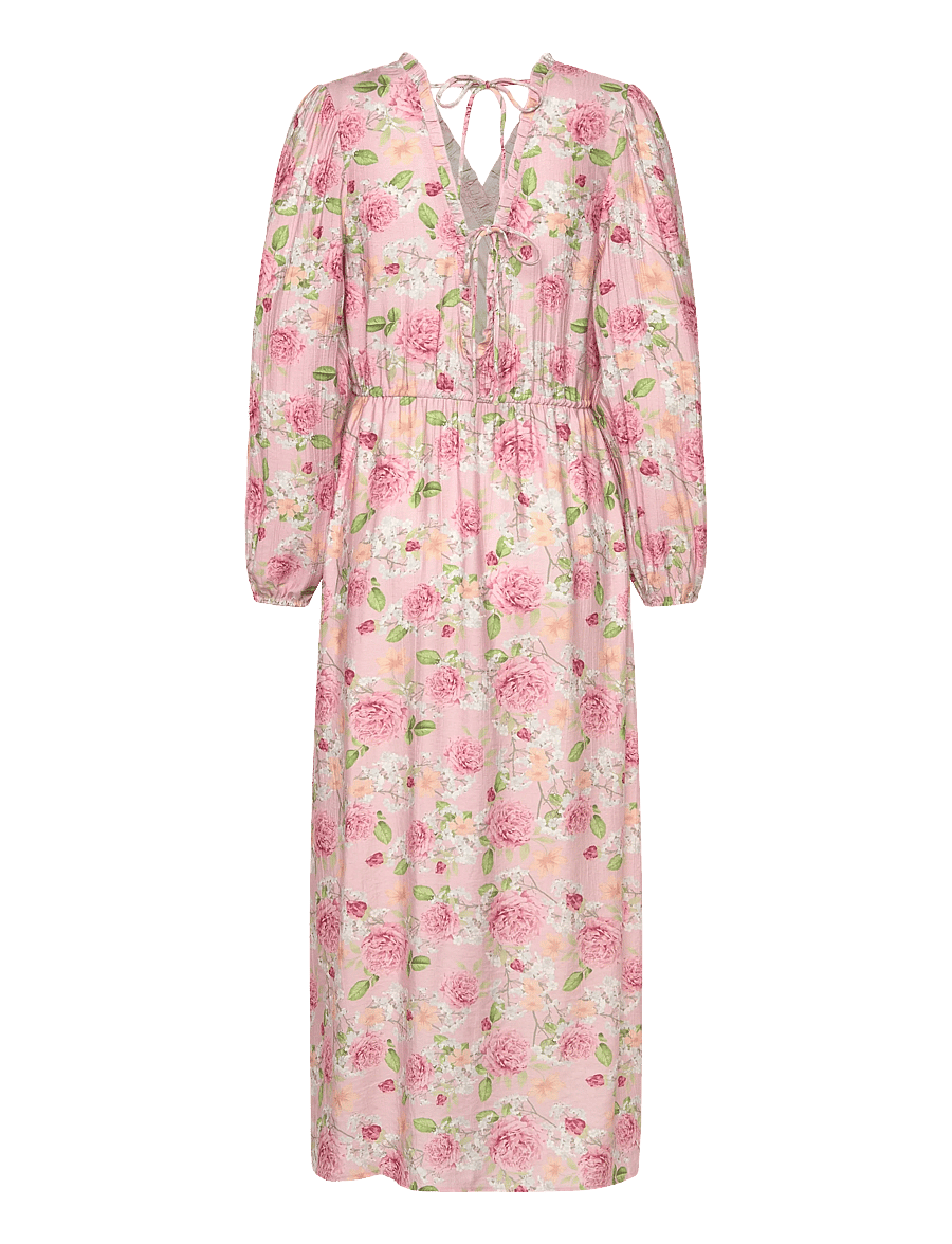 Bubbleroom - Flowy Maxi Dress - sommarklänningar - pink/floral - 2