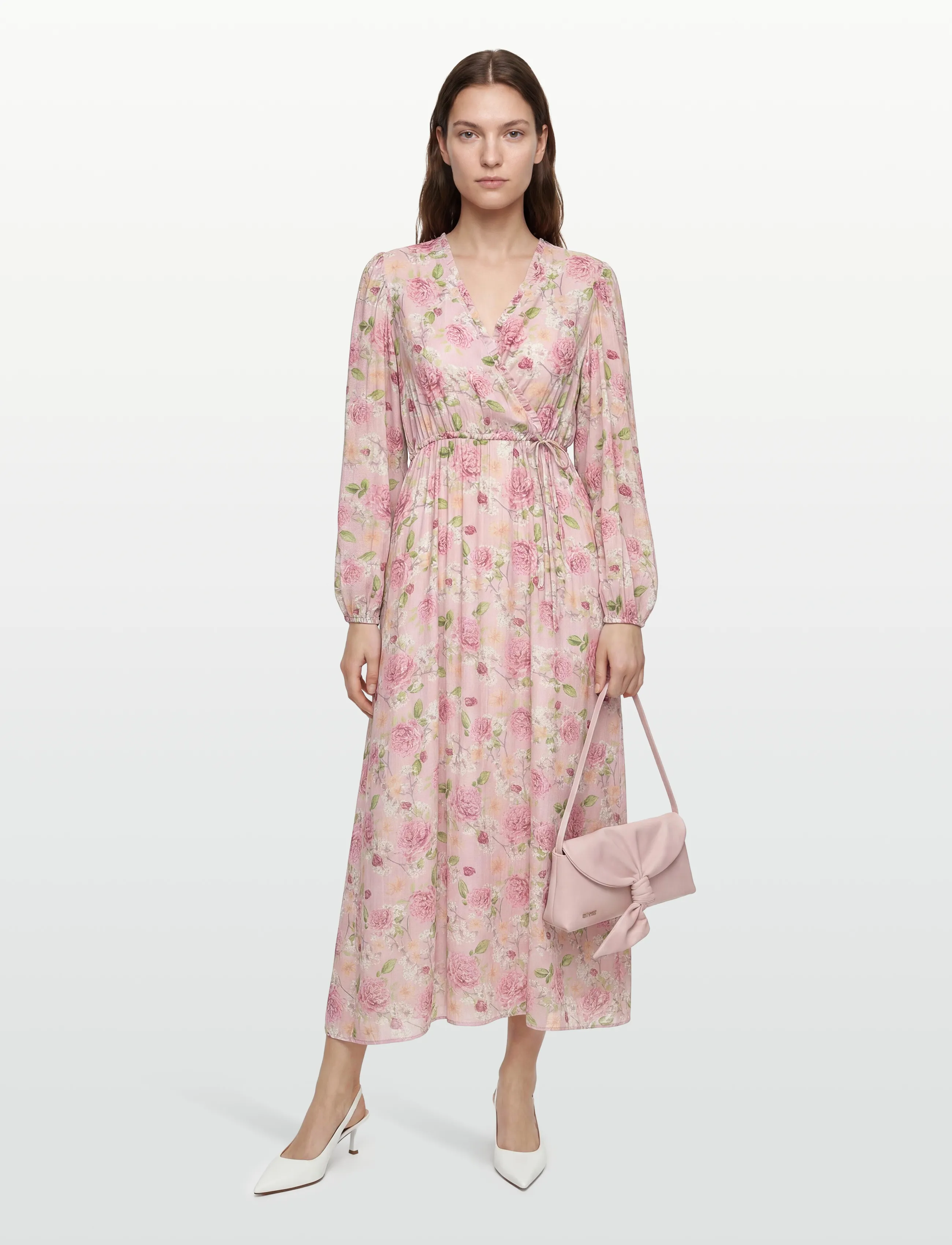 Bubbleroom Flowy Maxi Dress - Kampagne - PINK/FLORAL / pink/rose