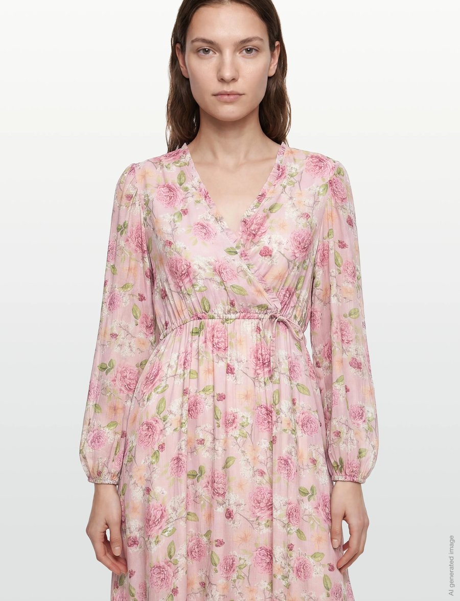 Bubbleroom - Flowy Maxi Dress - sommarklänningar - pink/floral - 3
