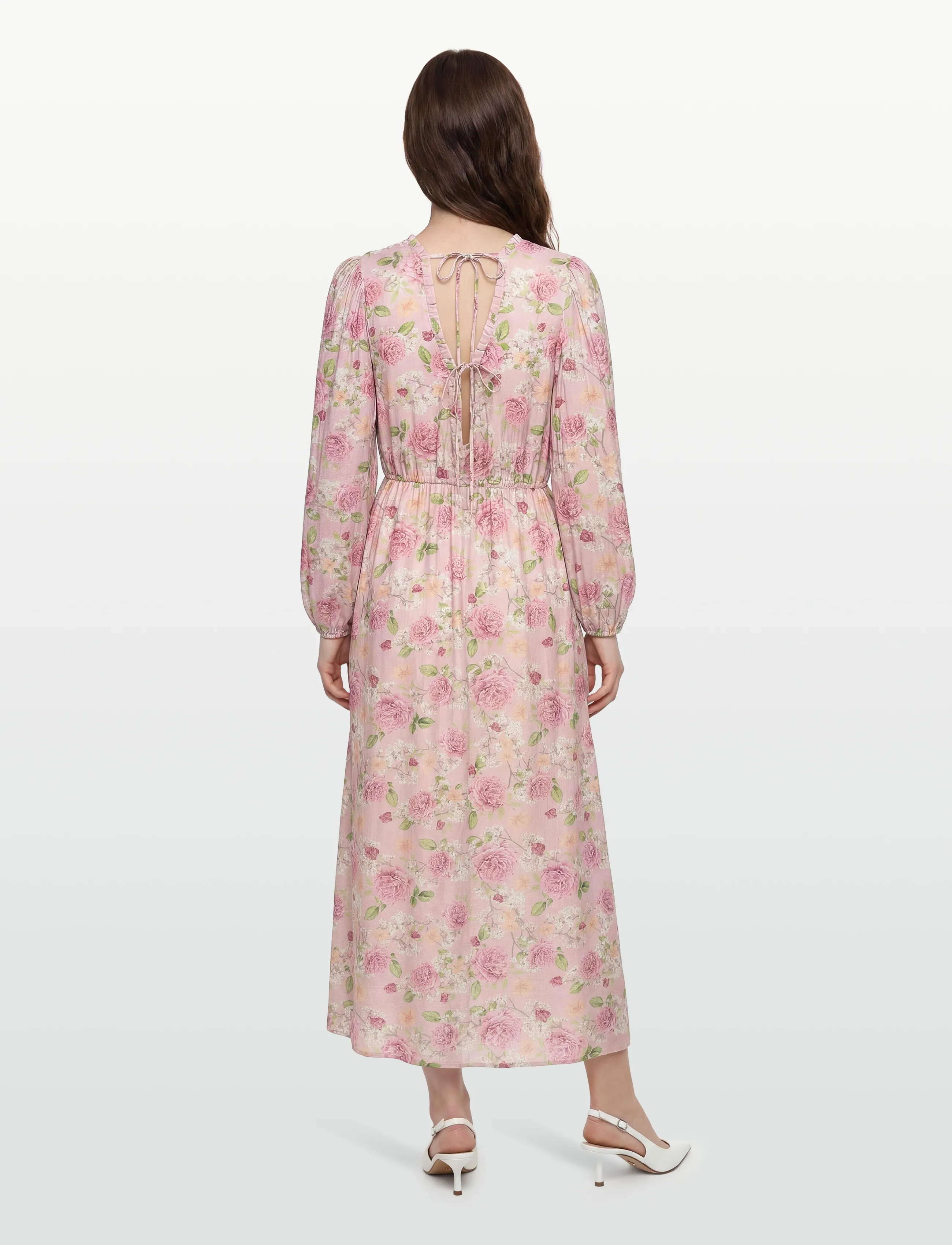 Bubbleroom - Flowy Maxi Dress - sommarklänningar - pink/floral - 4
