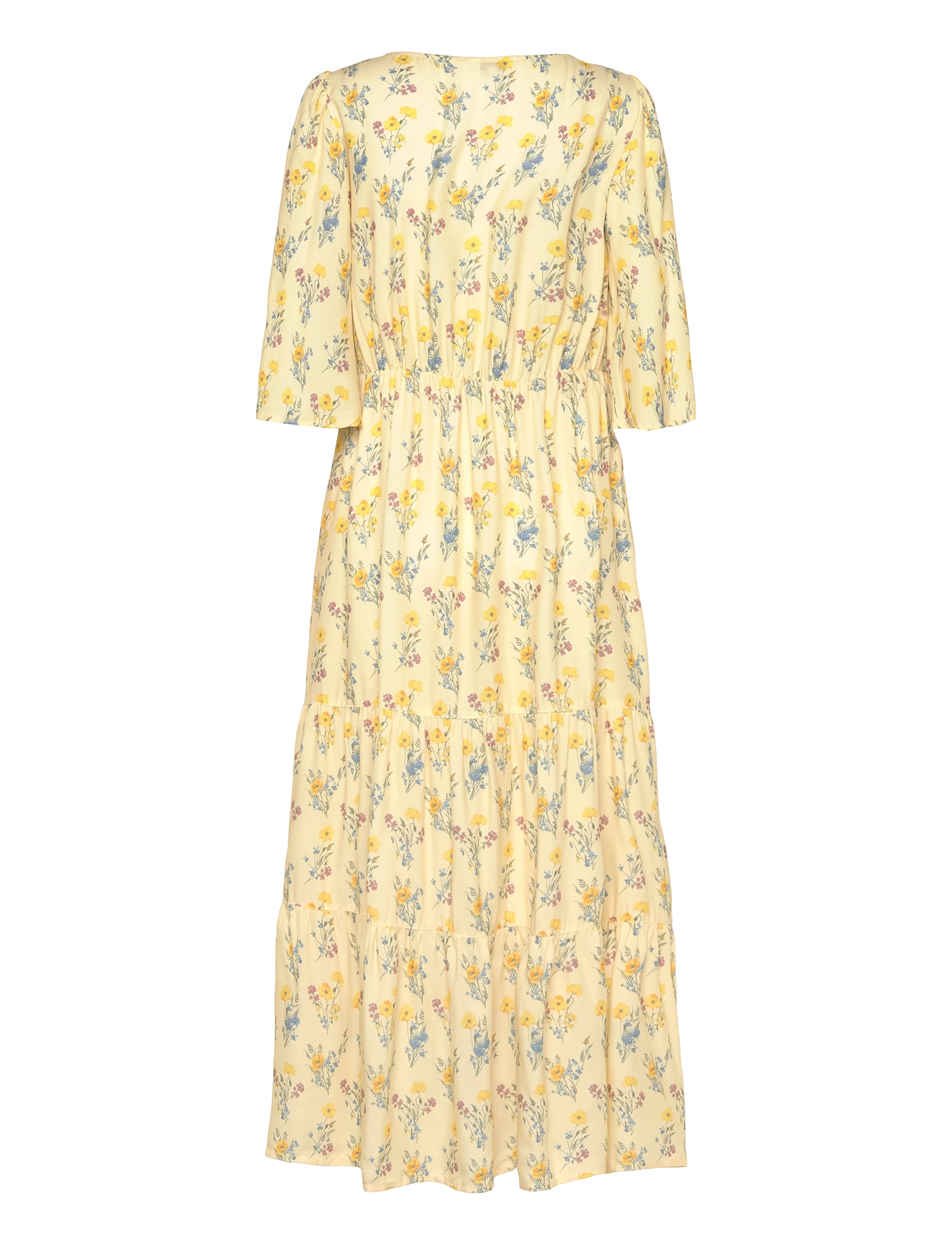 Bubbleroom - Butterfly Sleeve Maxi Dress - maxi kjoler - light yellow/patterned - 2